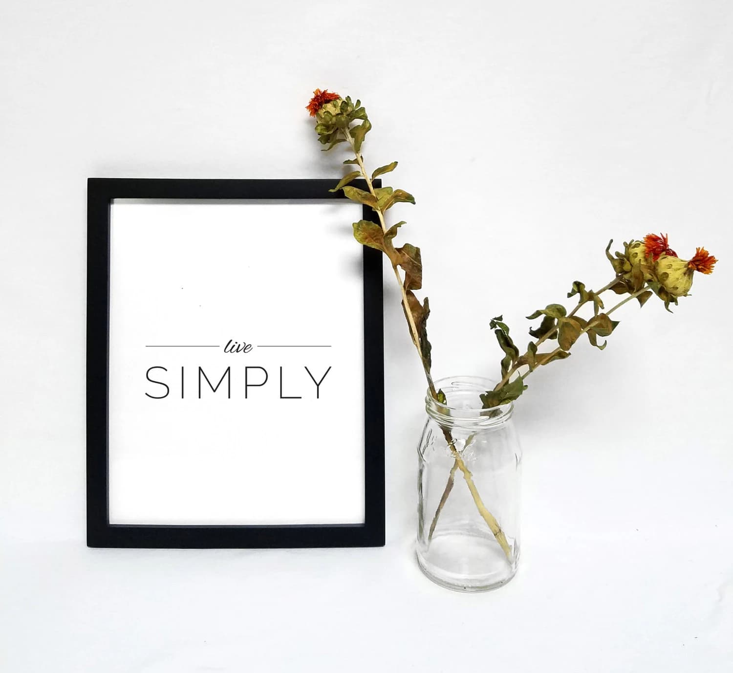 Live Simply Typographic Print - image 3