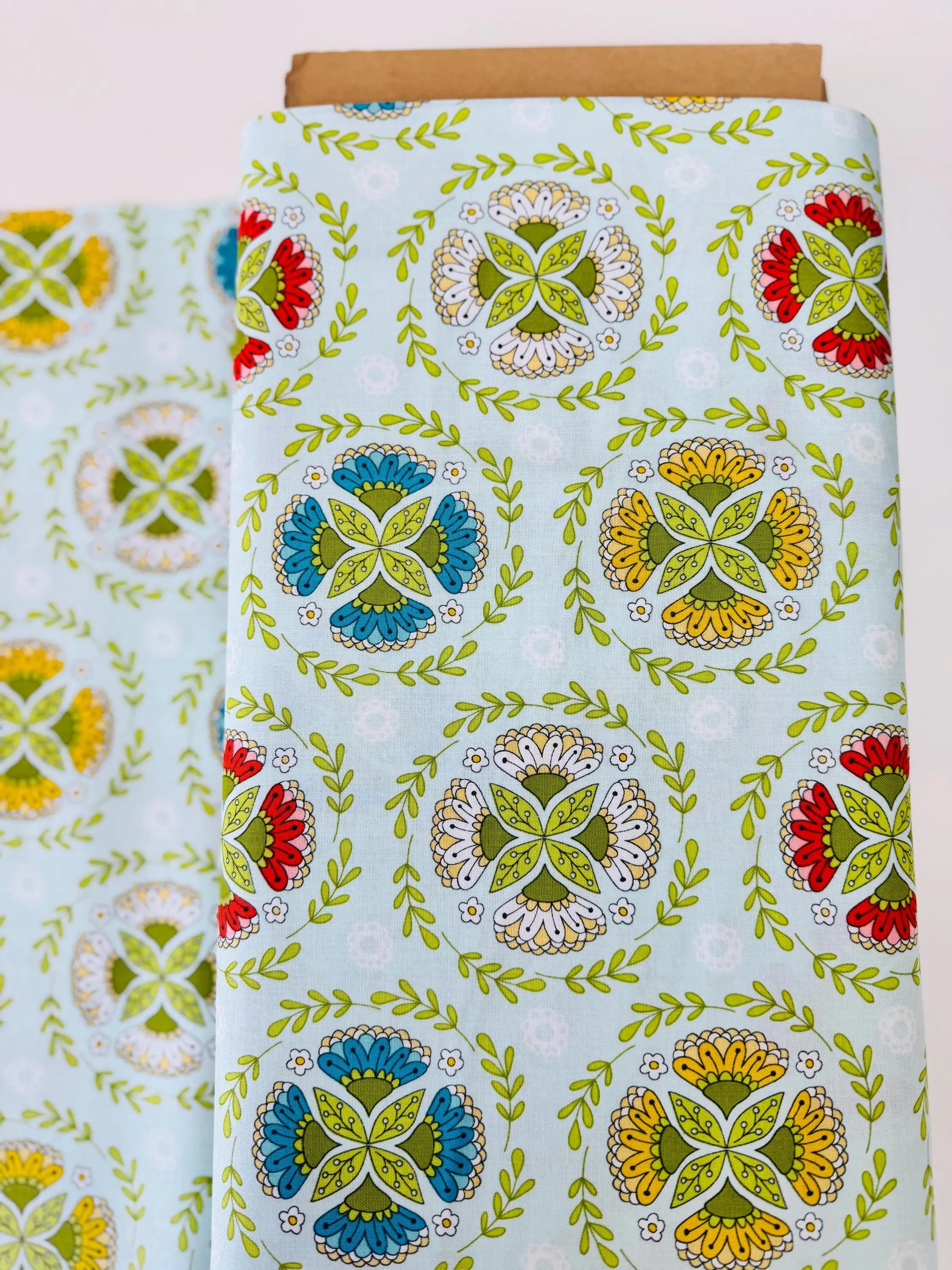 Dutch Wreath Blue Cotton Fabric: Riley Blake Designs, 43" Wide - image 5