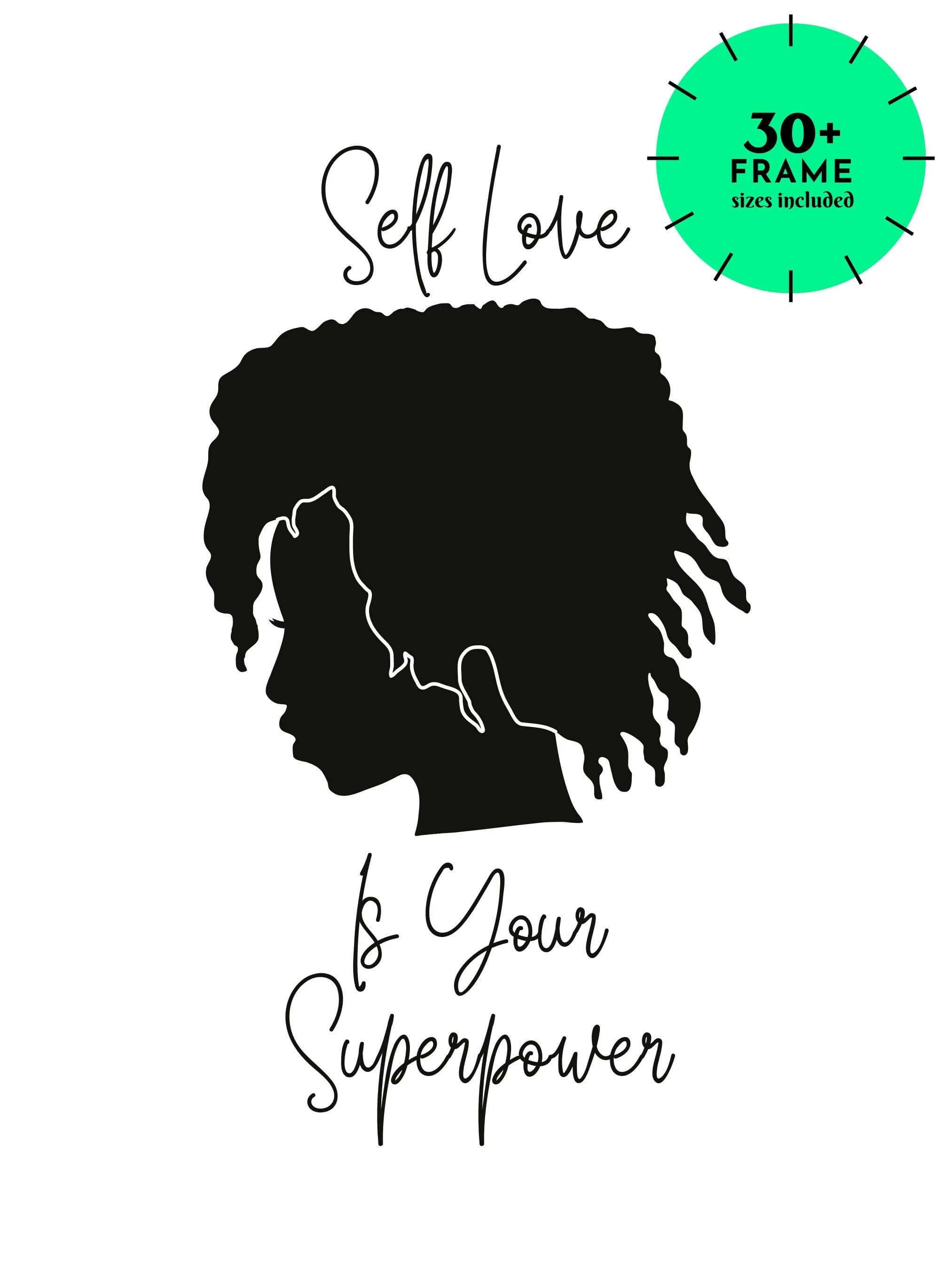 Self Love Is Your Superpower, Positive Wall Art, Digital Download, Printable, Love Print, Digital Print, Affirmation Wall Art - image 3