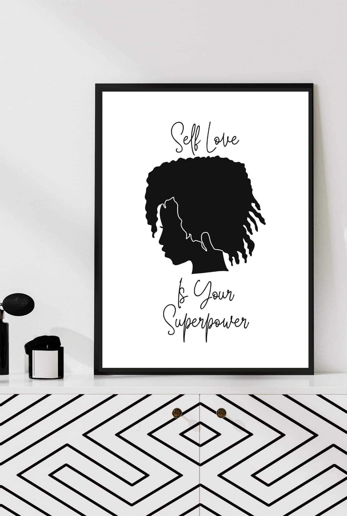 Self Love Is Your Superpower, Positive Wall Art, Digital Download, Printable, Love Print, Digital Print, Affirmation Wall Art