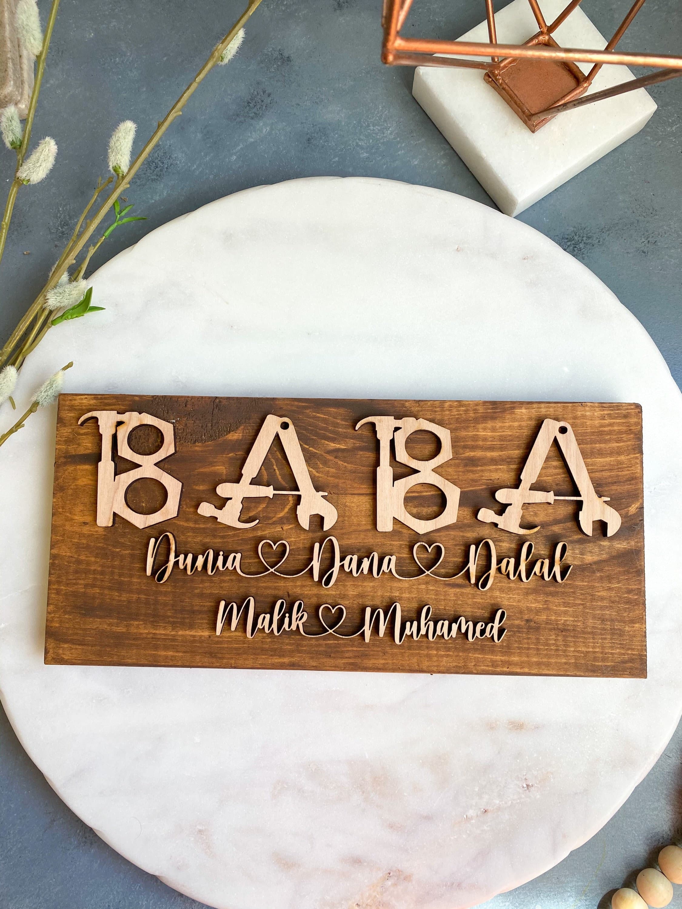 Dad's Day, Baba, Abu, Dad, Dada Abu, Nana Abu sign, fathers day gift