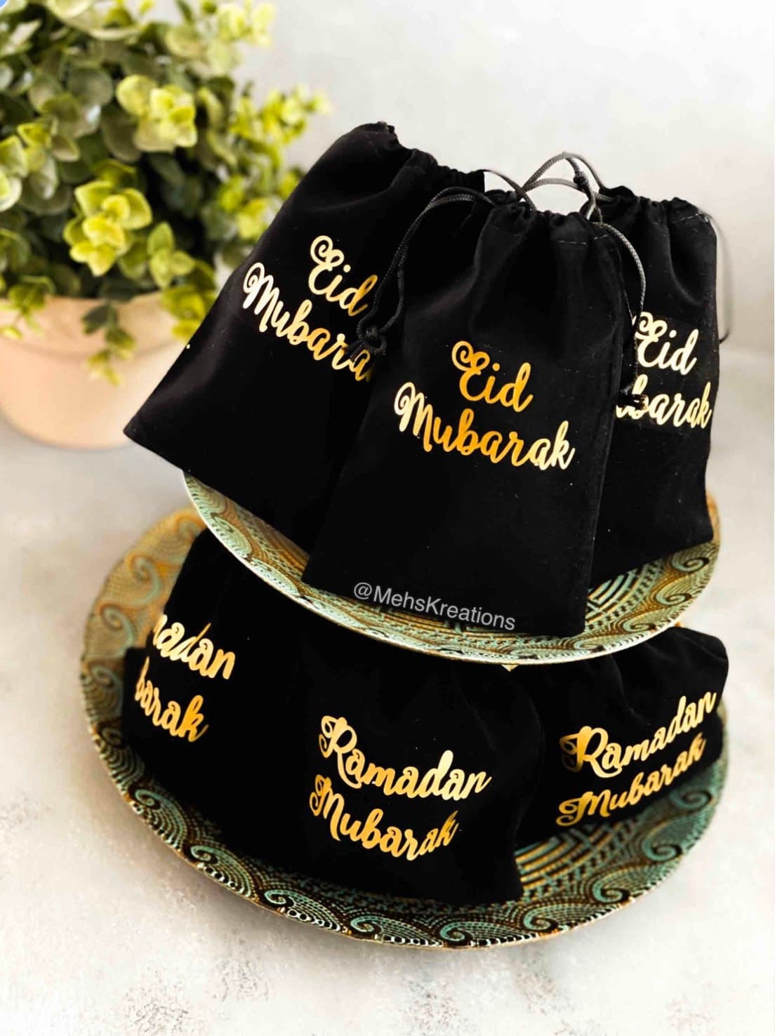 Eid Mubarak favor bags, eidi, Eid gifts eidi bags