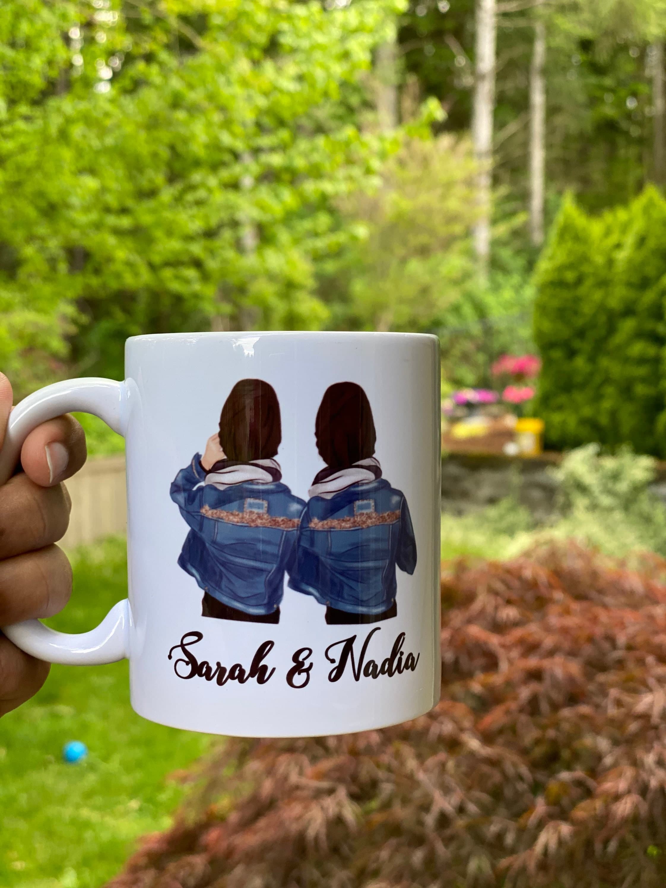 Hijabi sisters mug, Soul sisters Best friend, hijabi Mug, Muslim Islamic sister hijab, Hijabi gifts, - image 3