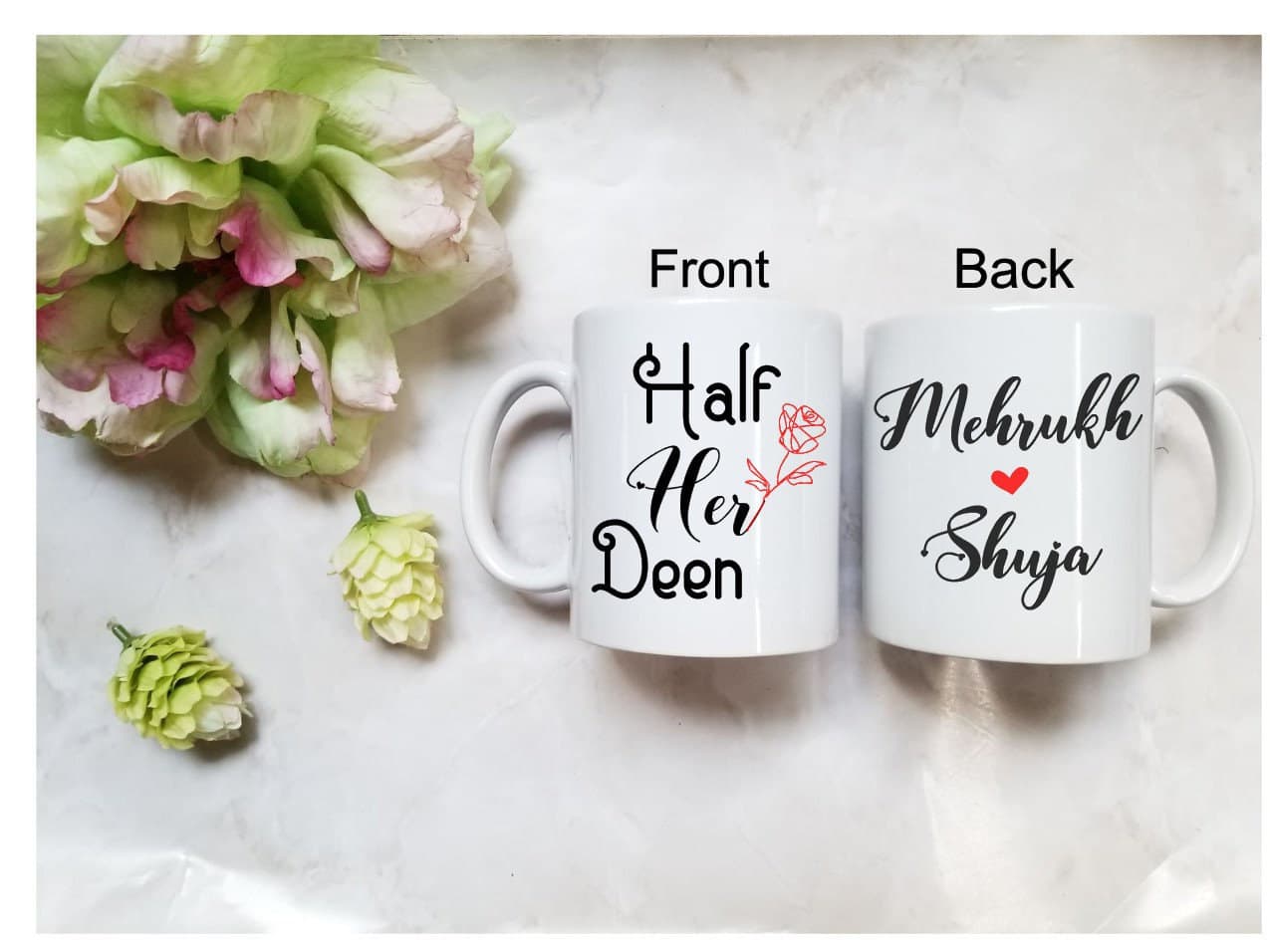 Half His Deen, Half Her Deen, Muslim wedding Gift, Muslim couple Gift, Islamic wedding