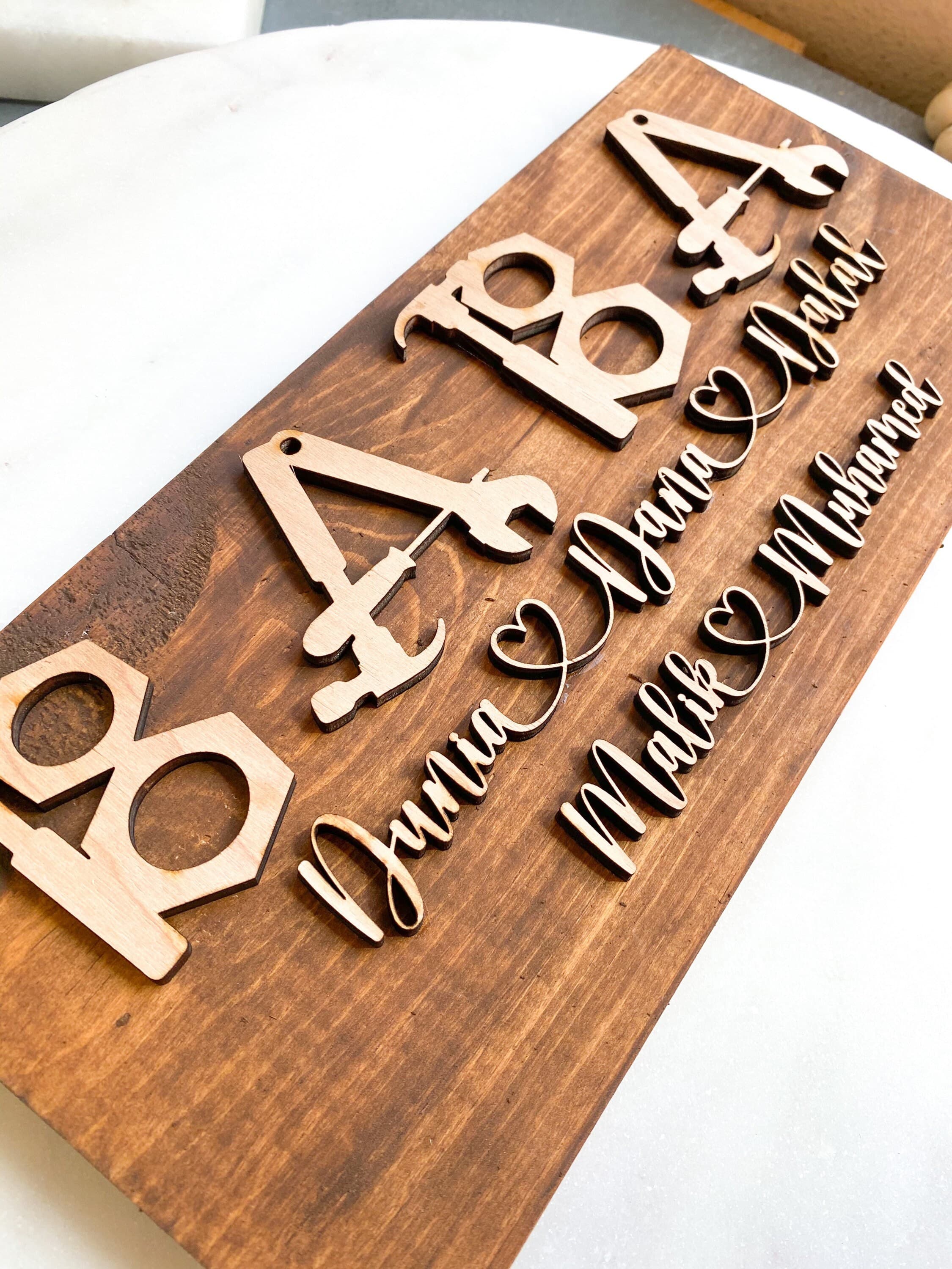 Dad's Day, Baba, Abu, Dad, Dada Abu, Nana Abu sign, fathers day gift - image 4