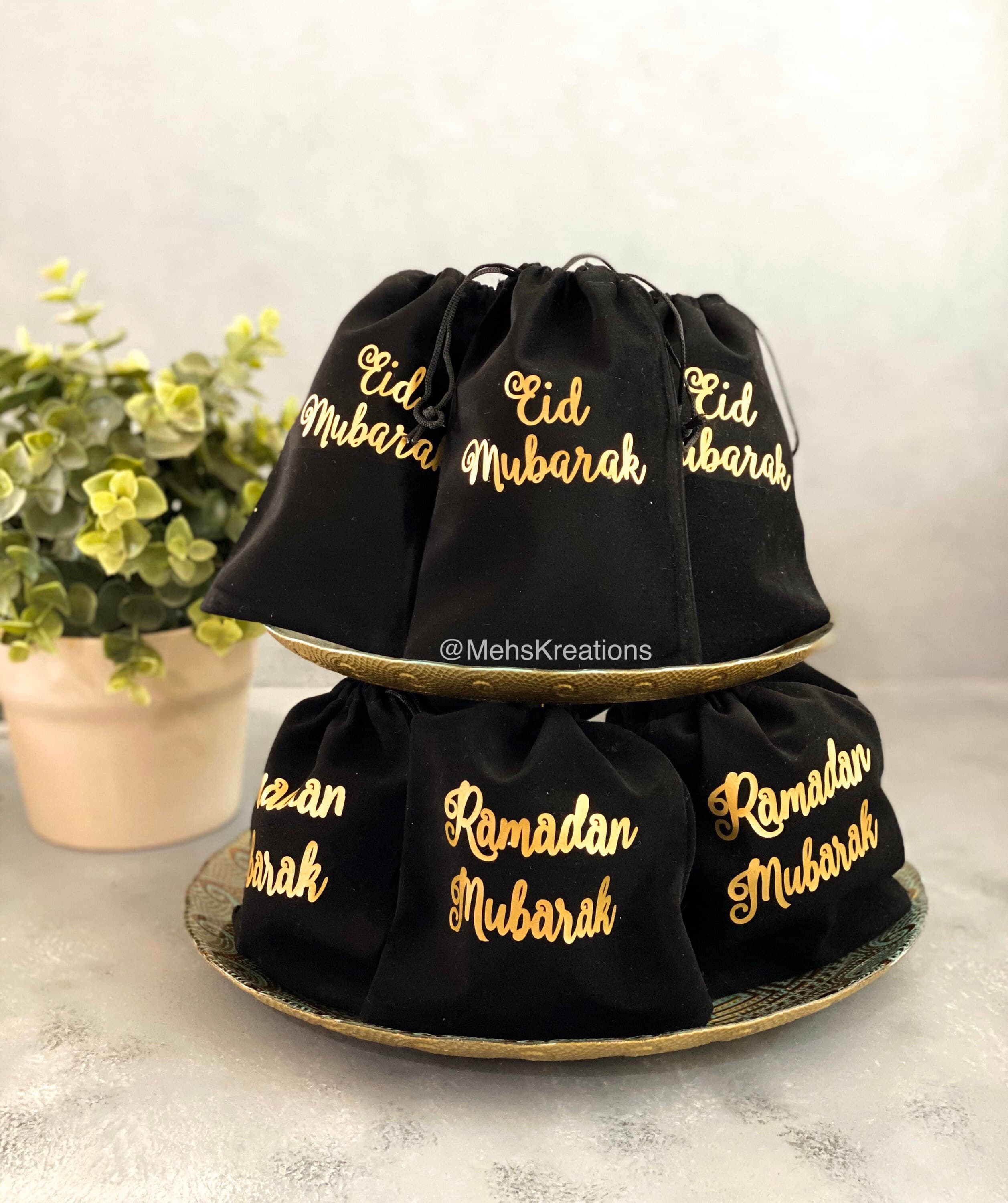 Ramadan Mubarak Favor Bags, Eid Mubarak favor bags, customizable
