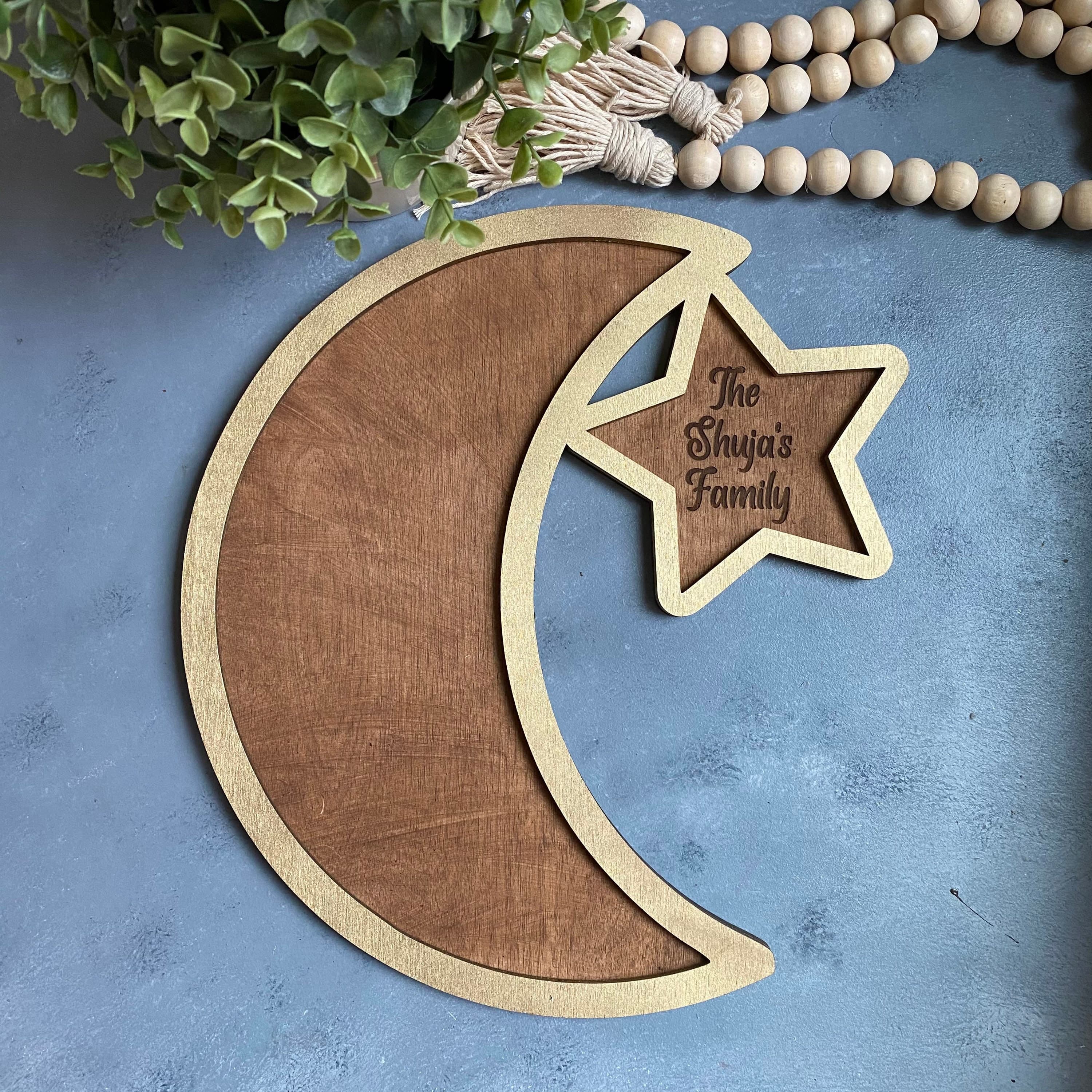 Moon and Star Ramadan Eid Tray, Ramadhan Decor, Eid Decor, Islamic gifts