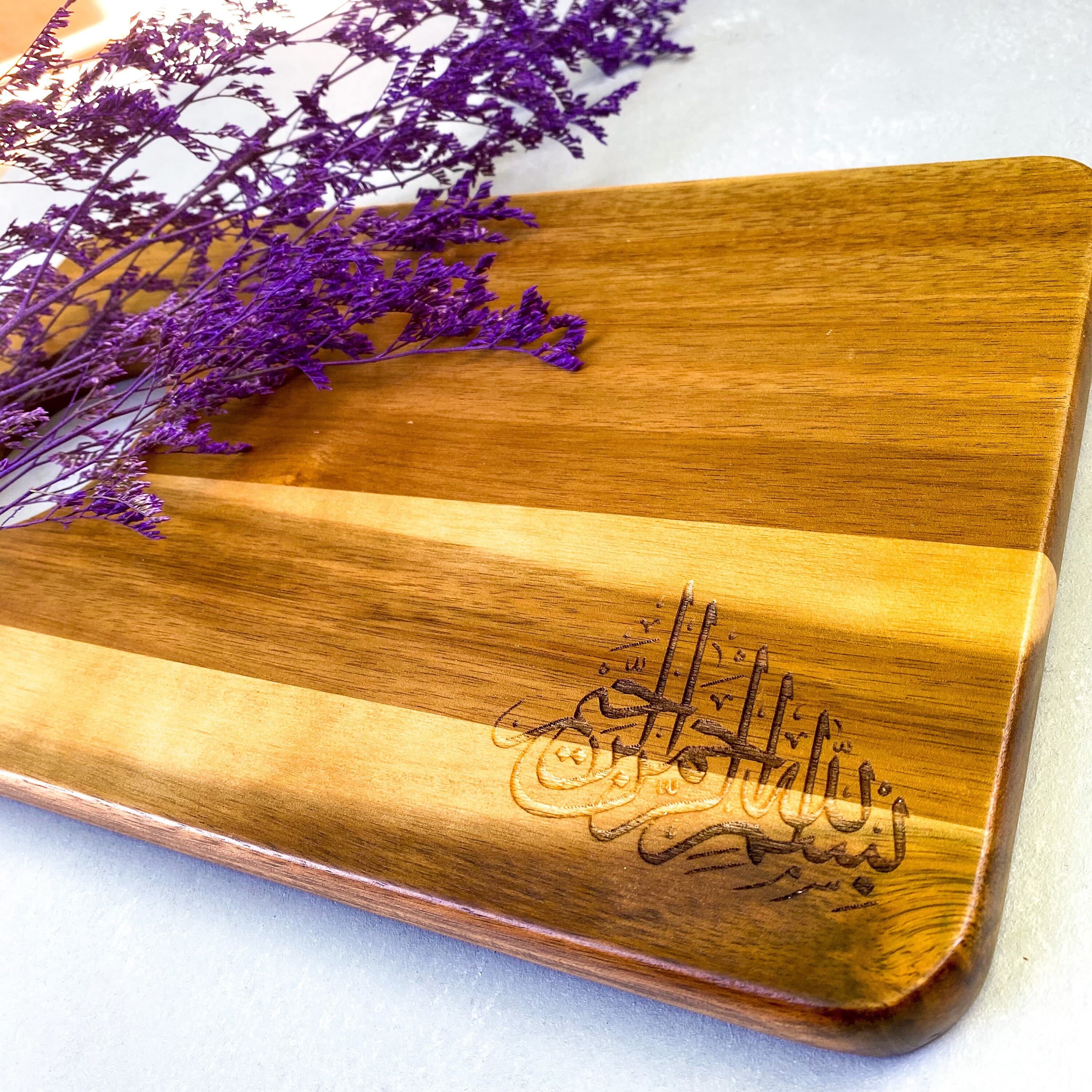 Arabic Calligraphy Bismillah cutting board, muslim gifts, isalmic gifts, muslim home decor, muslim mom gift, - image 3