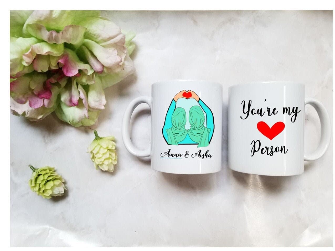 Hijabi Best Friend Mug, Muslim Best Friend Mug, Muslim Bestie Mug, Bff Mug