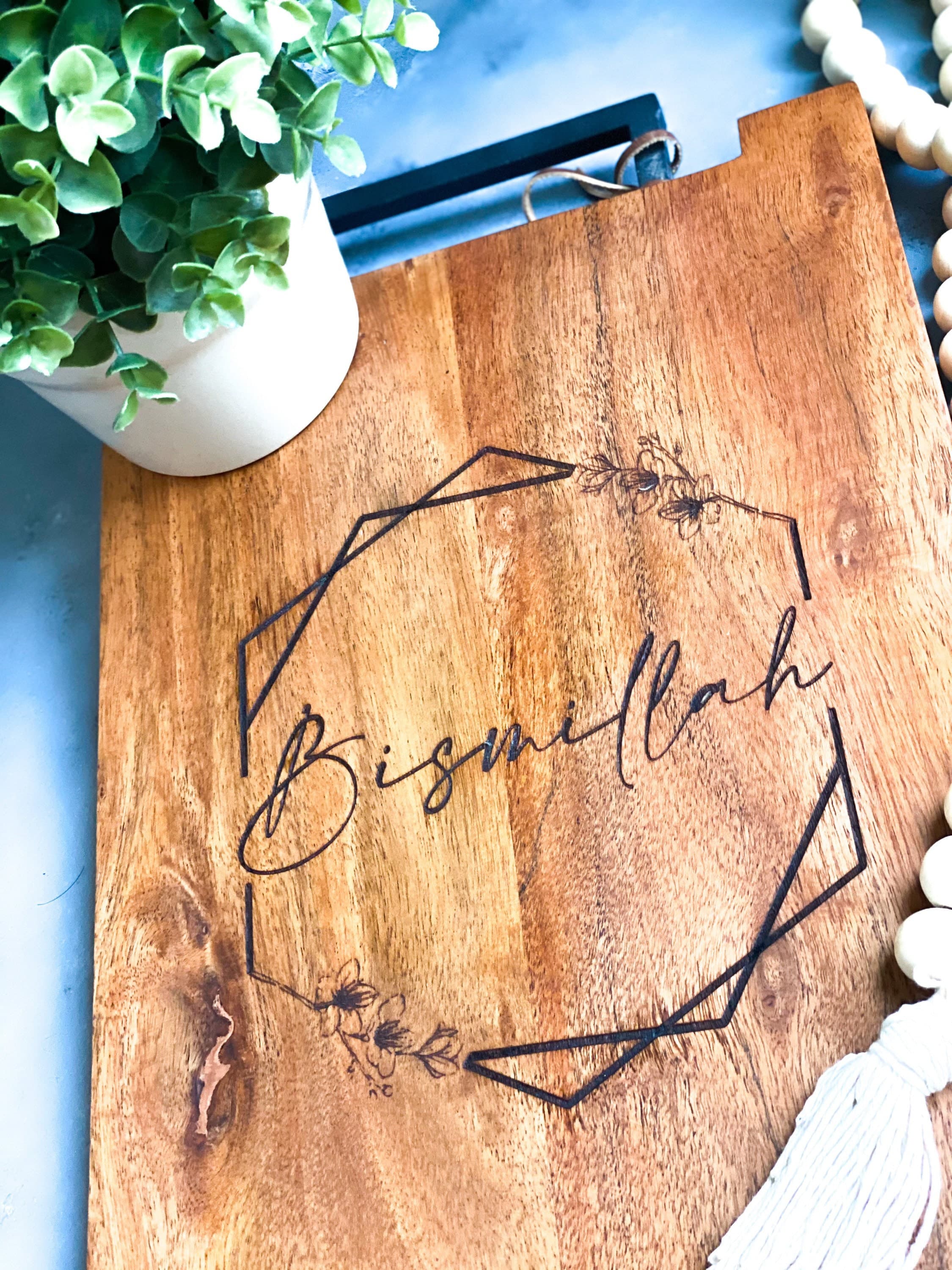 Bismillah cutting board, Muslim home decor , Islamic gifts, customize muslim cutting board, Muslim Gifts - image 4