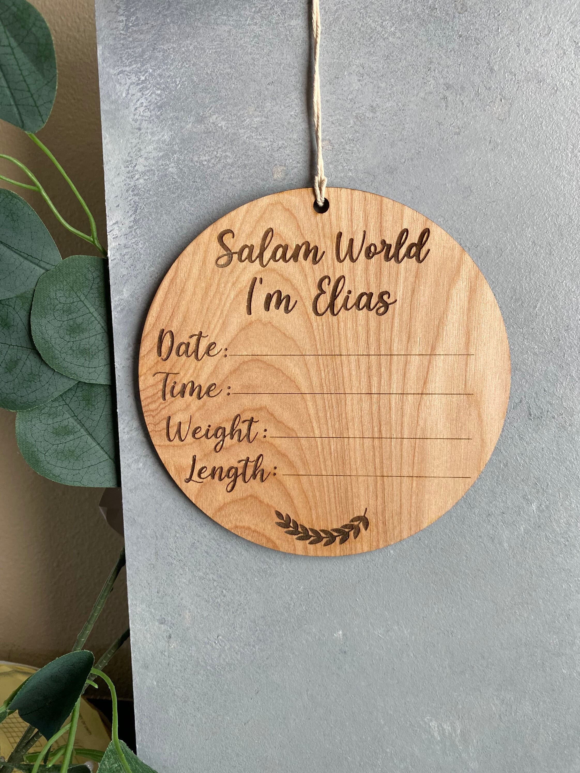 Salam World baby announcement weight height Muslim baby Islamic baby - image 5