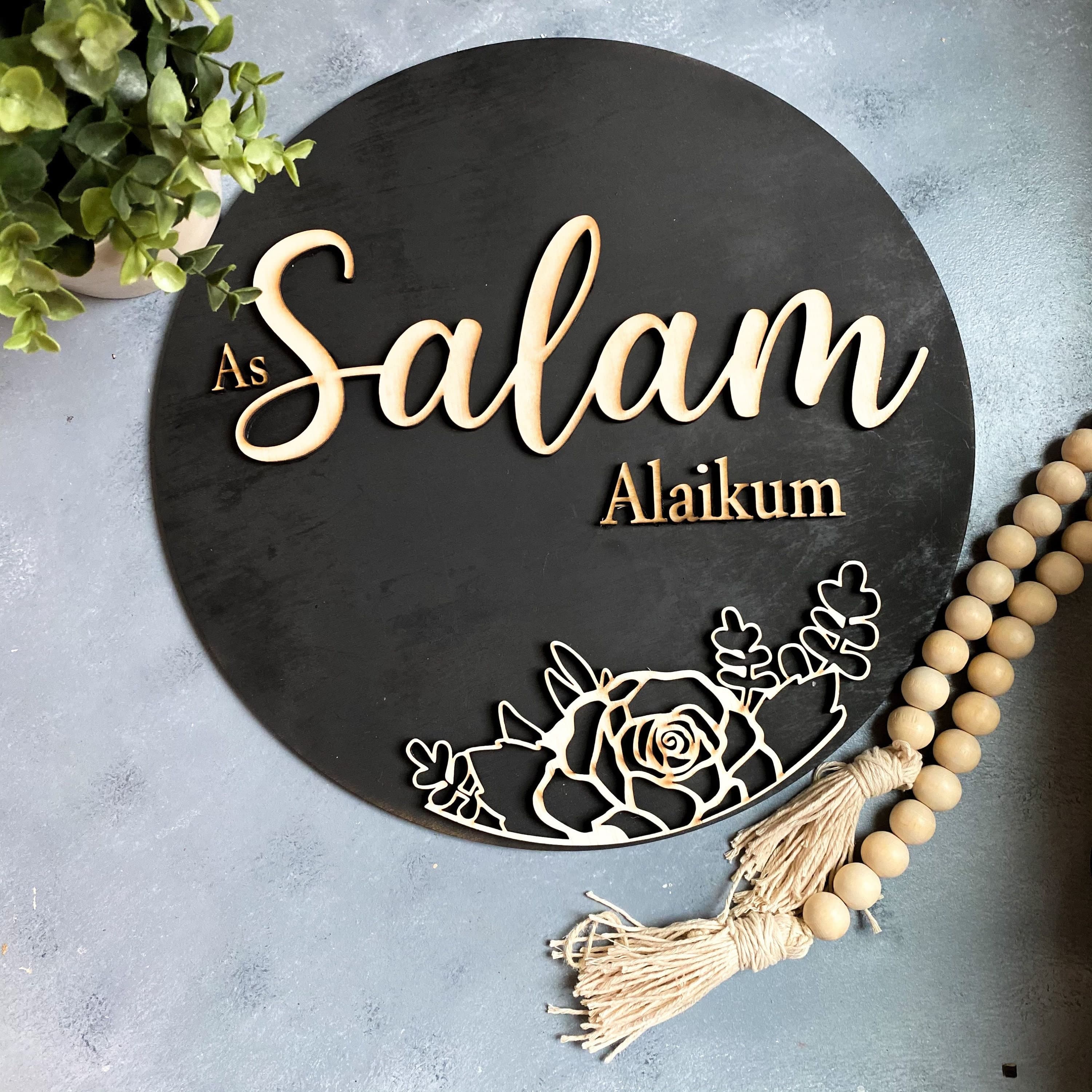 As Salam alaikum Door sign - Islamic wreath - Salam Door sign - Islamic Gift -  Muslim housewarming gift - image 3