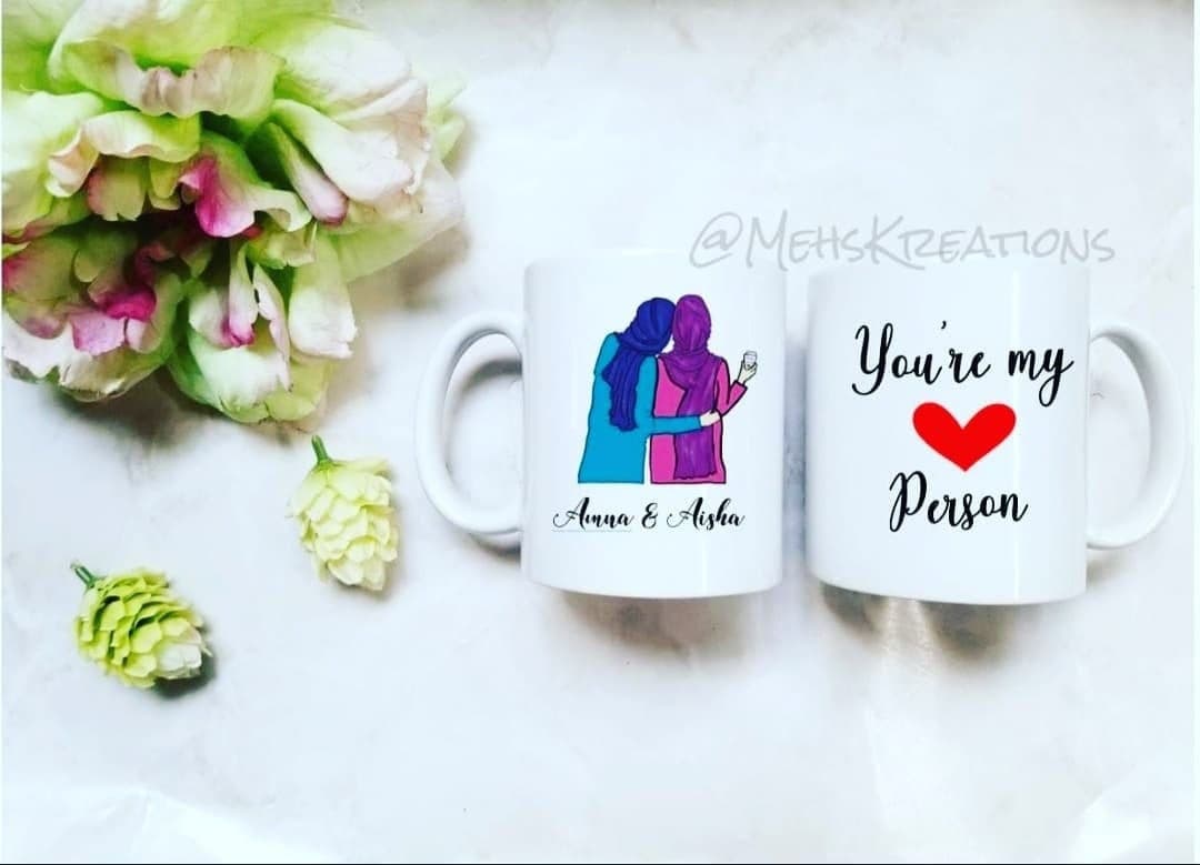 Hijabi Best Friend Mug, Muslim Best Friend Mug, Muslim Bestie Mug, Bff Mug, islamic best friend mug