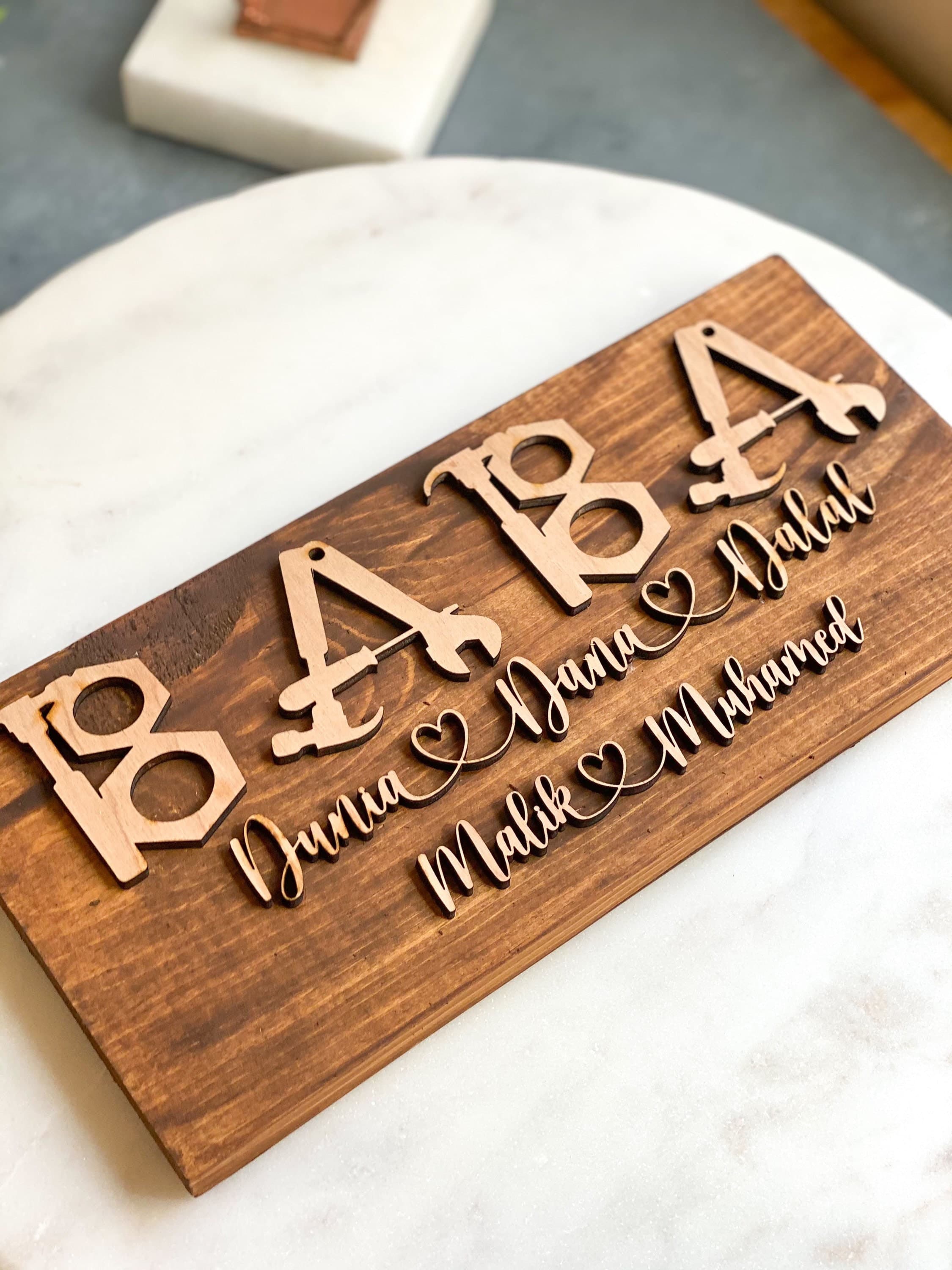 Dad's Day, Baba, Abu, Dad, Dada Abu, Nana Abu sign, fathers day gift - image 5