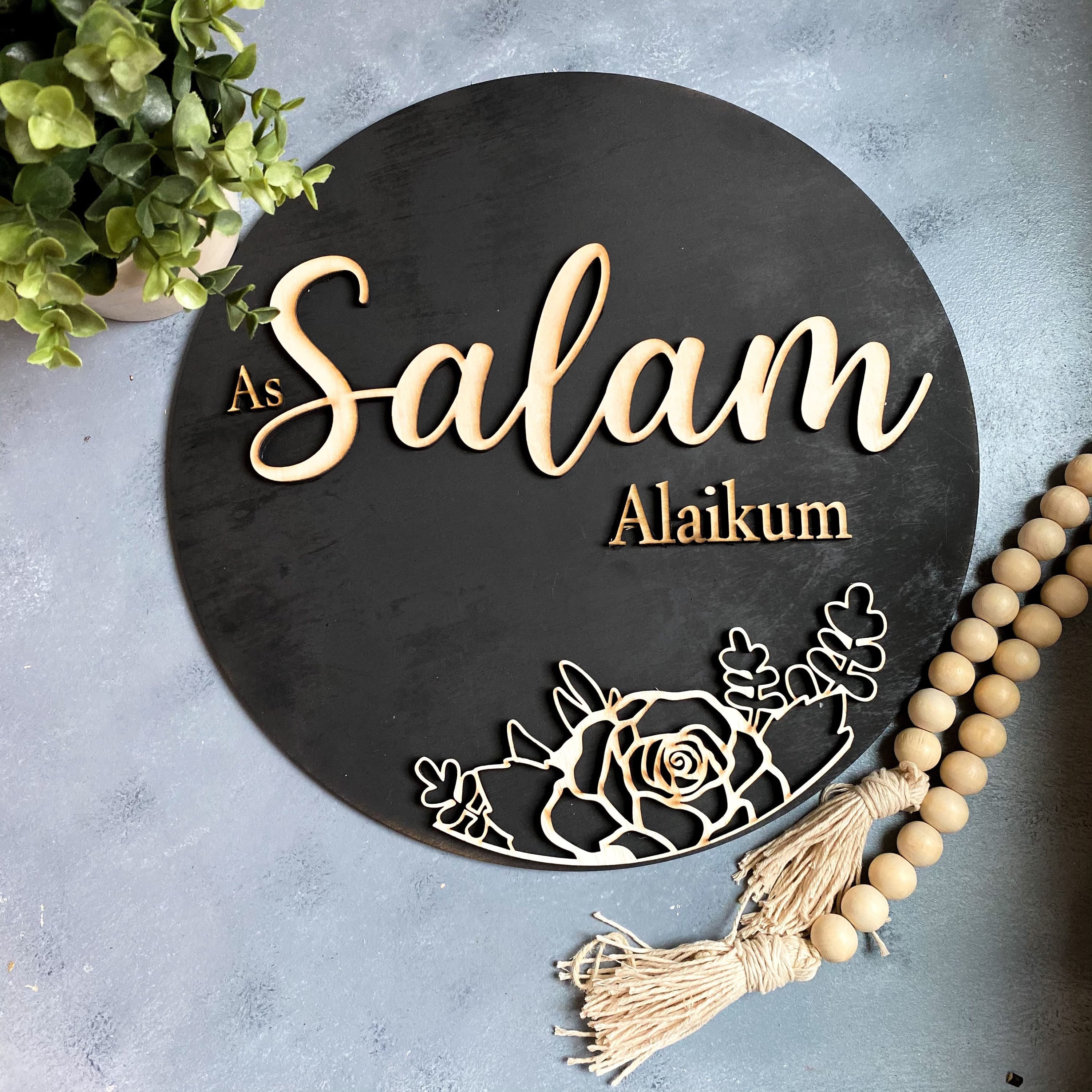 As Salam alaikum Door sign - Islamic wreath - Salam Door sign - Islamic Gift -  Muslim housewarming gift