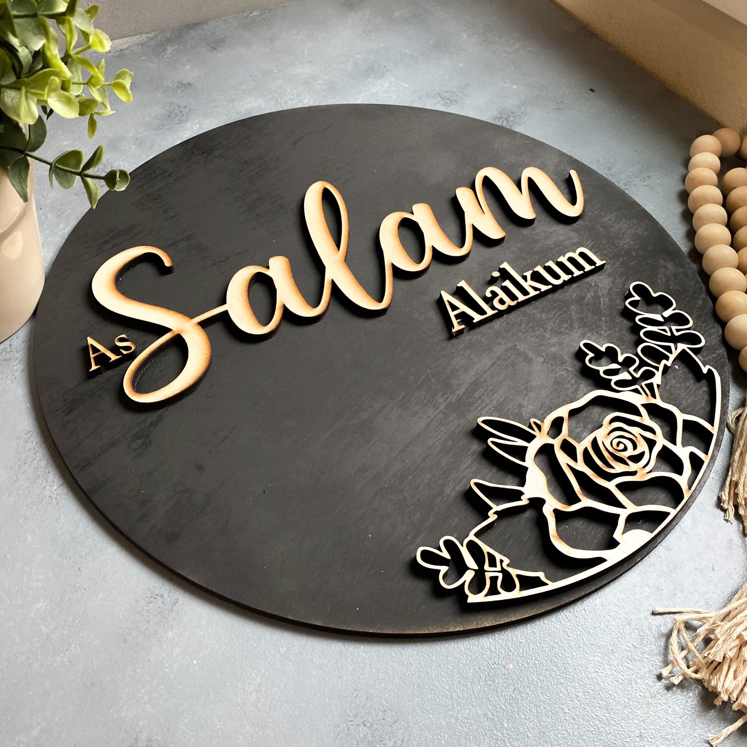As Salam alaikum Door sign - Islamic wreath - Salam Door sign - Islamic Gift -  Muslim housewarming gift - image 4