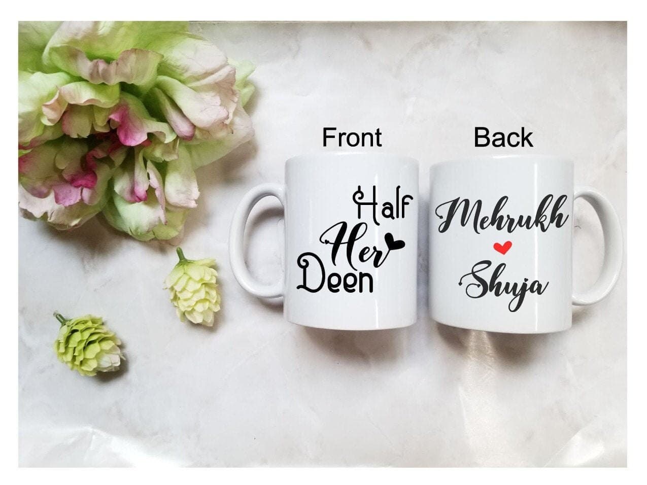 Half His Deen, Half Her Deen, Muslim wedding Gift, Muslim couple Gift, Islamic wedding - image 4