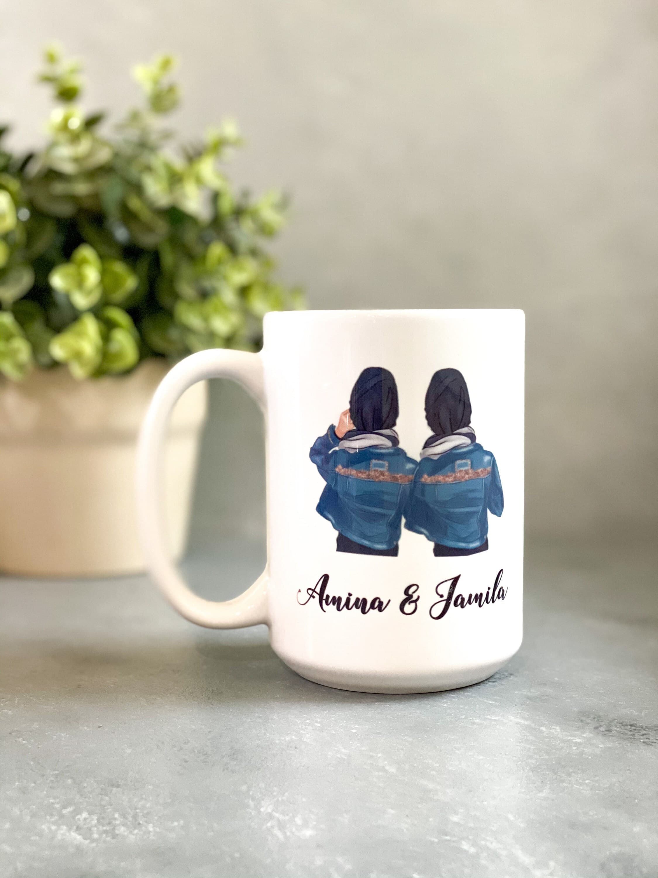 Hijabi sisters mug, Soul sisters Best friend, hijabi Mug, Muslim Islamic sister hijab, Hijabi gifts,
