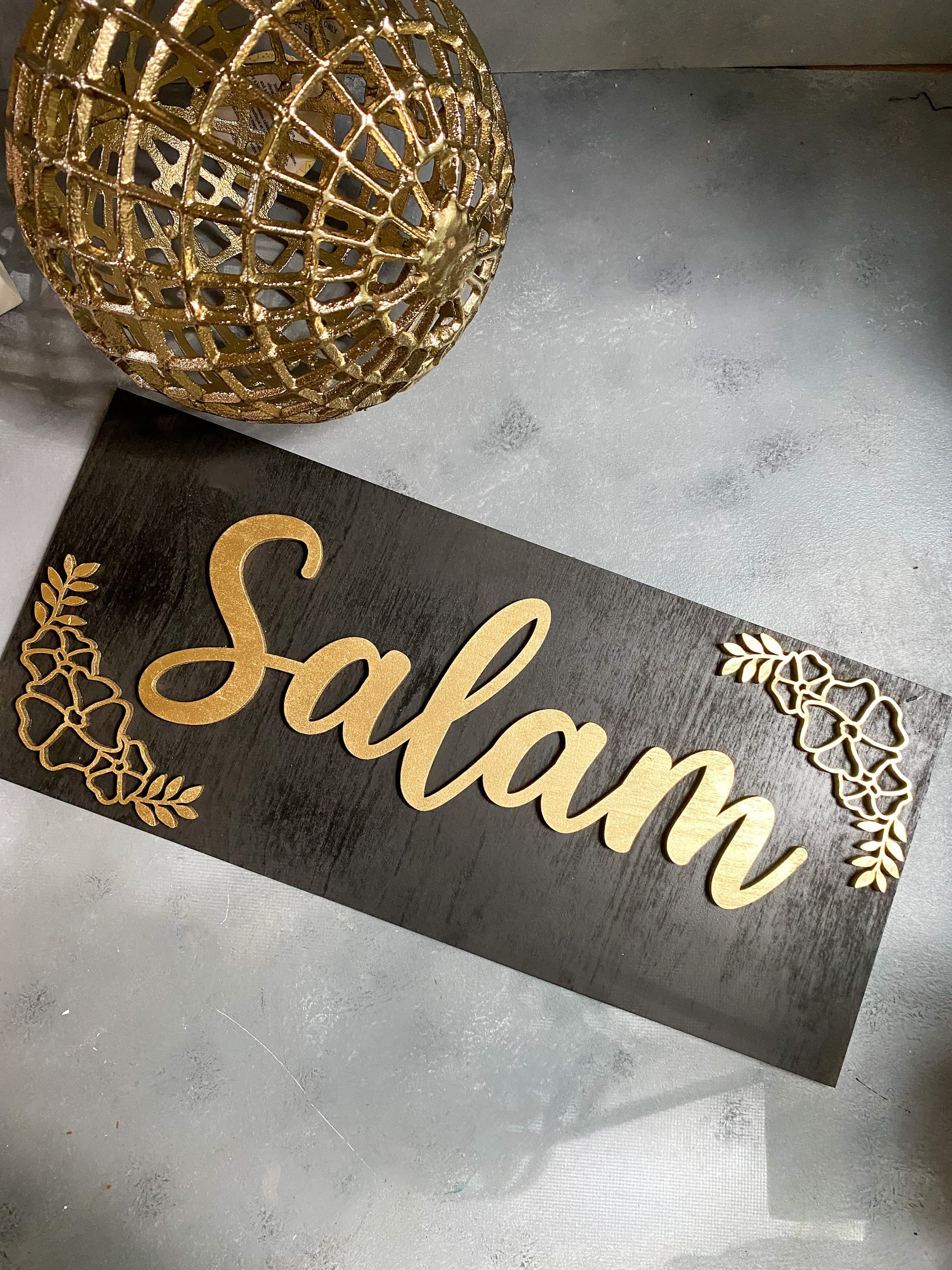 Salam Door Sign, Muslim home decor, islamic door decor, Arabic door sign