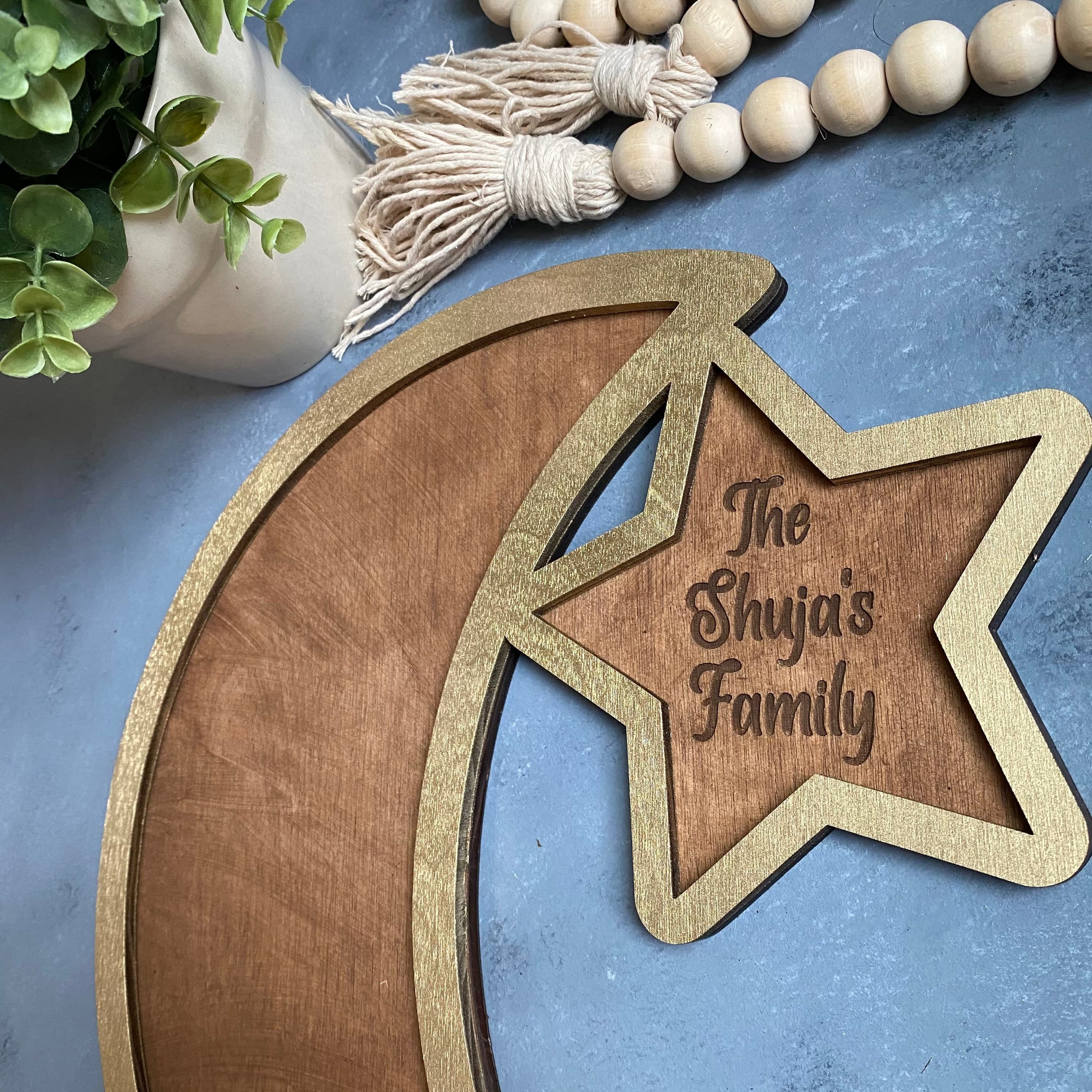 Moon and Star Ramadan Eid Tray, Ramadhan Decor, Eid Decor, Islamic gifts - image 3