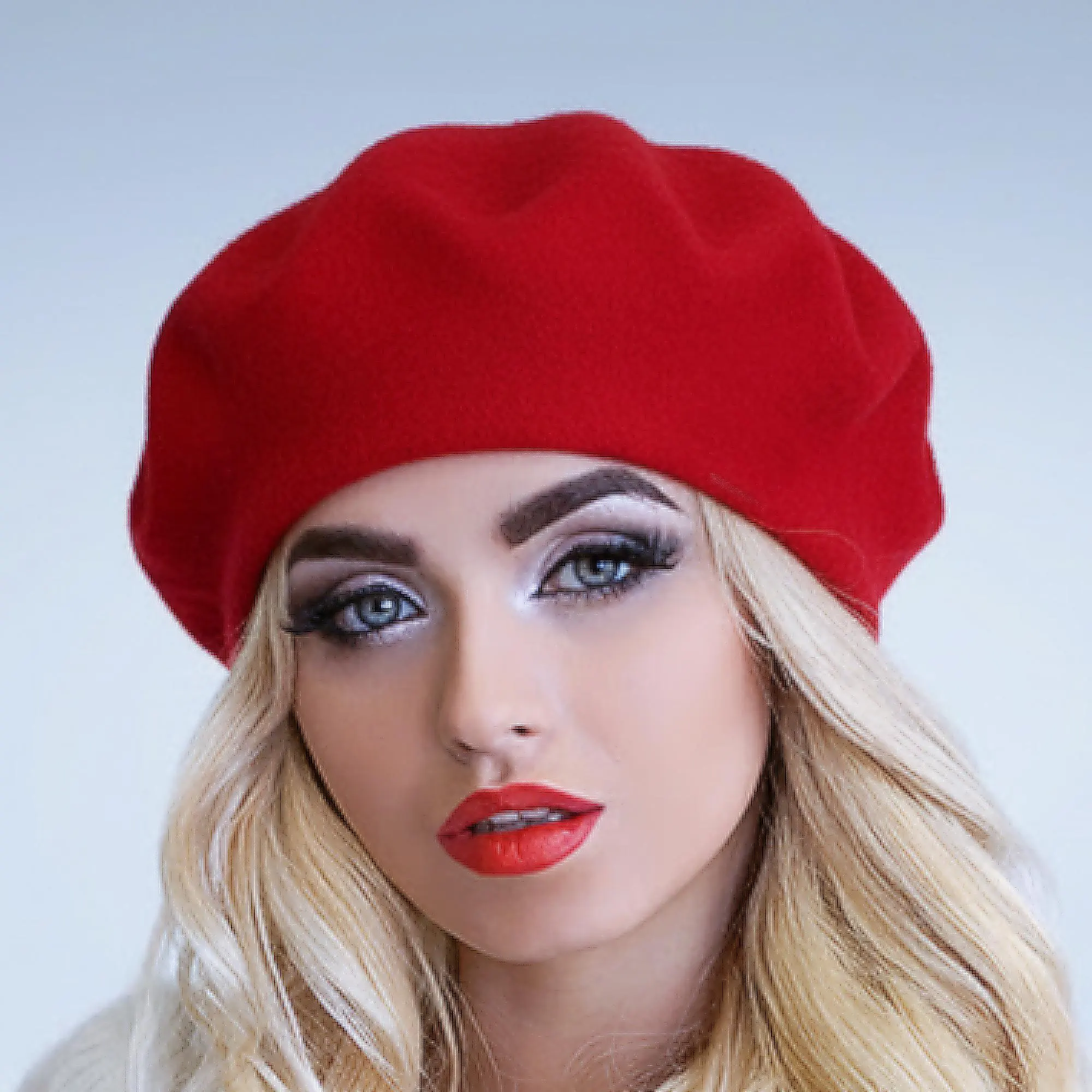 Silk Lined Angora Wool Beret: Oversized French Style satin lined beanie Knit Winter Hat - image 3