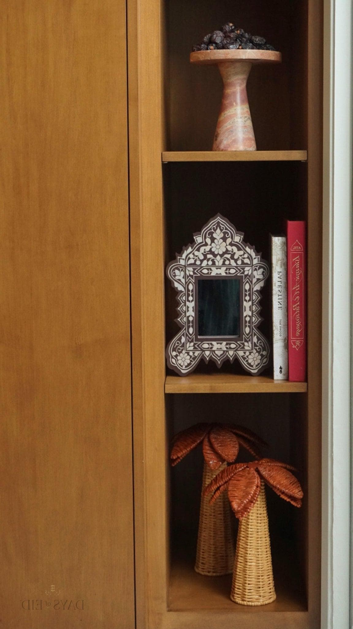 Damascene Keepsake Display Mirror