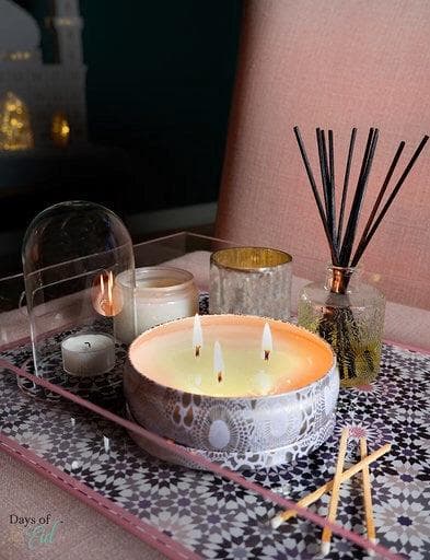 Marrakech Acrylic Tray - Pink & Grey