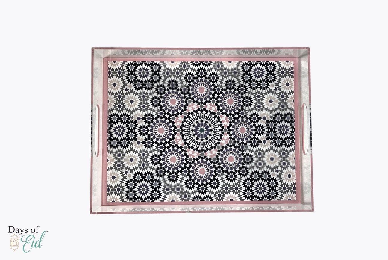 Marrakech Acrylic Tray - Pink & Grey - image 3
