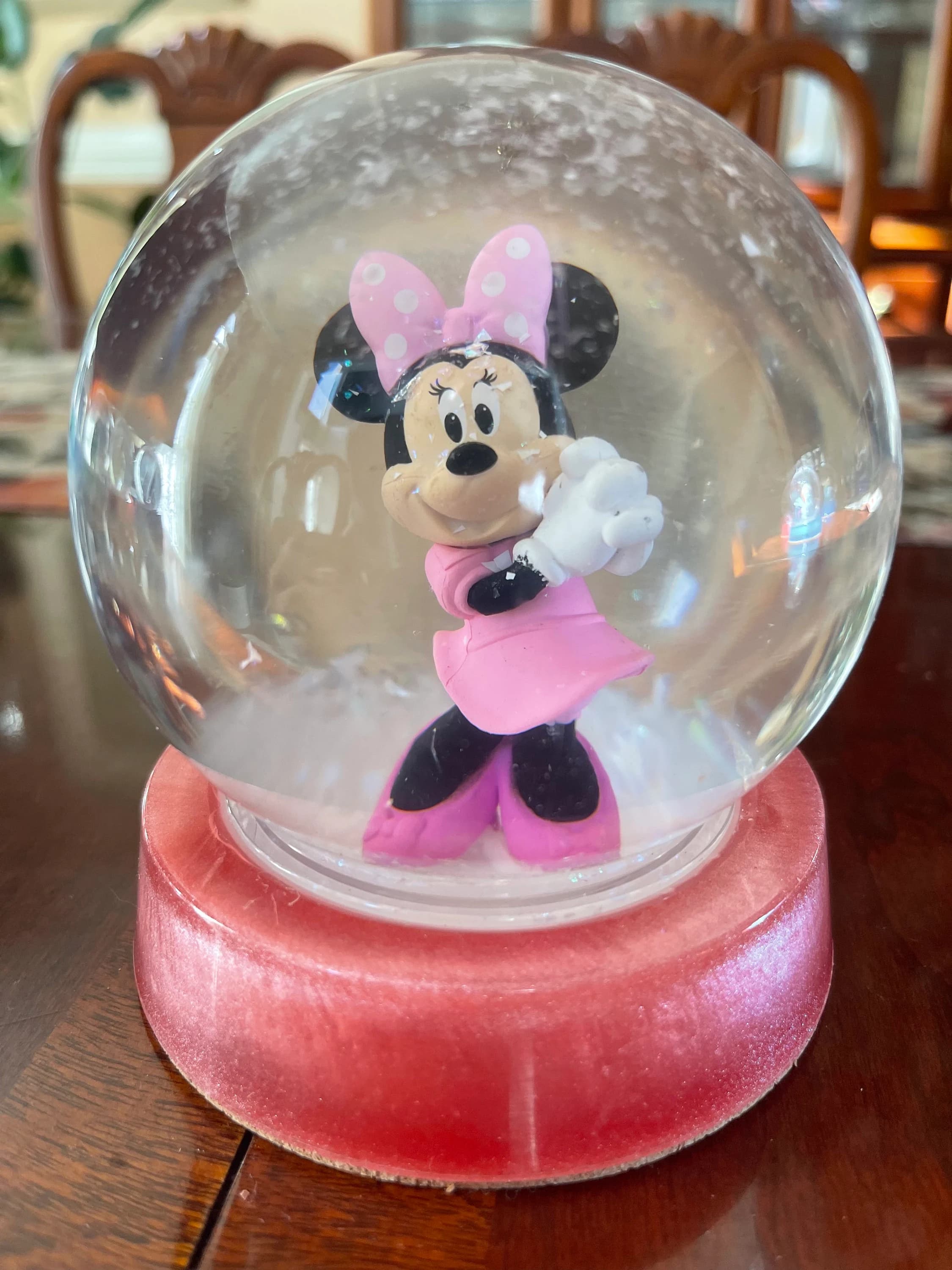 Minnie Mouse Pink Snow Globe Birthday Children Holiday Gifts Stocking Stuffers Ready to Ship - image 5