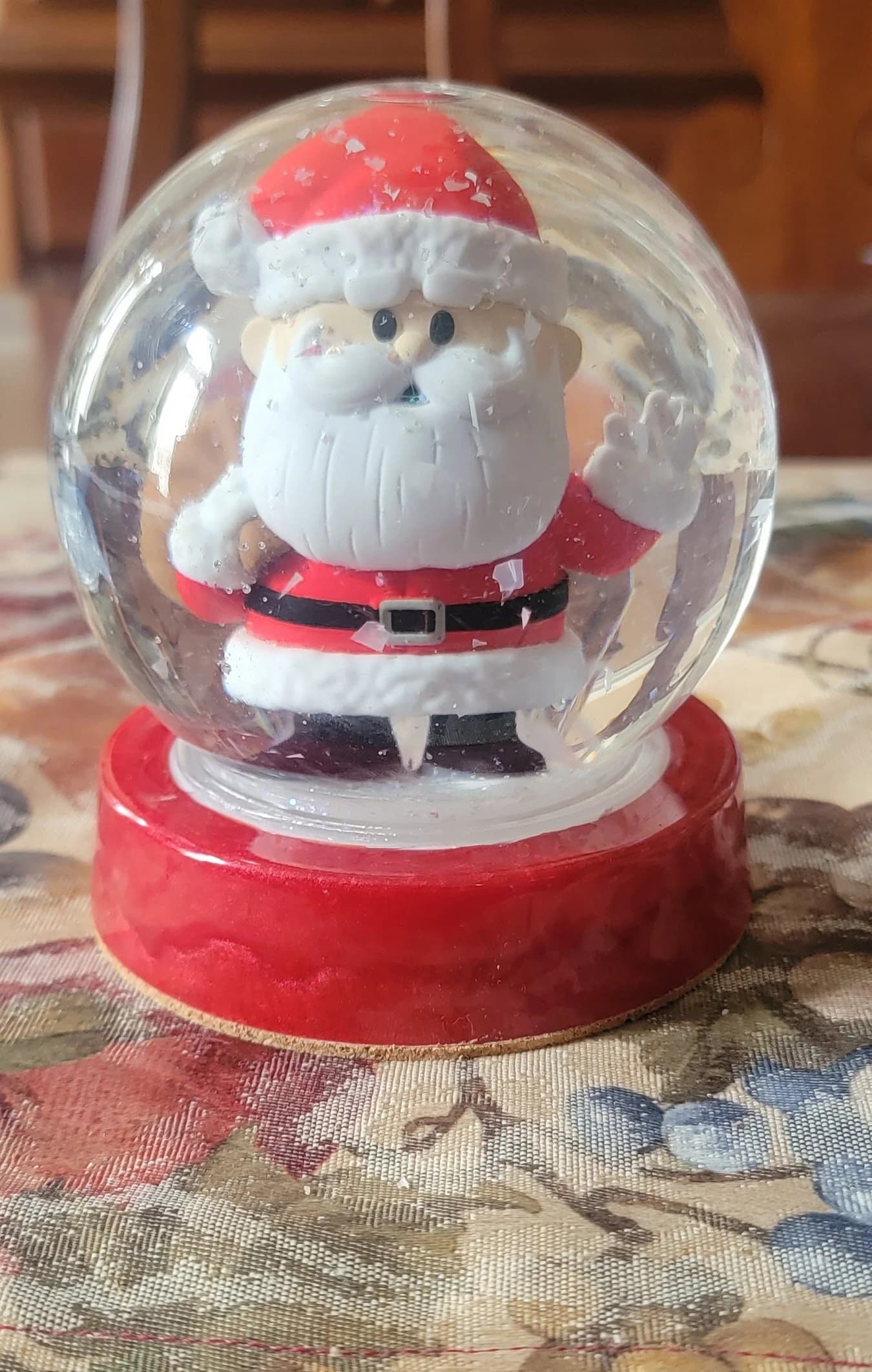Santa Waving with Toy Sack Christmas Snow Globe Birthday Children Holiday Gifts Stocking Stuffers Ready to Ship