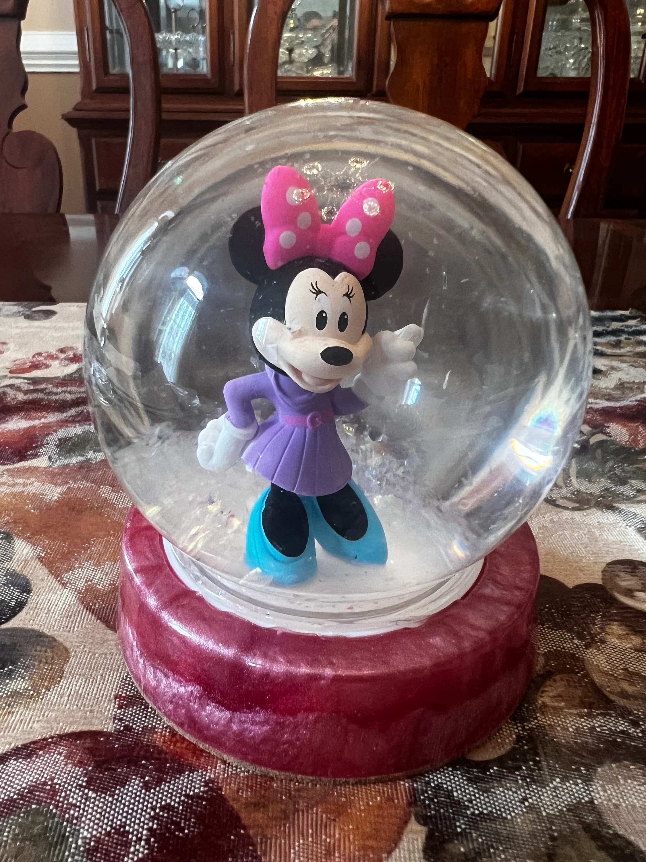 Minnie Mouse Pink Snow Globe Birthday Children Holiday Gifts Stocking Stuffers Ready to Ship - image 2