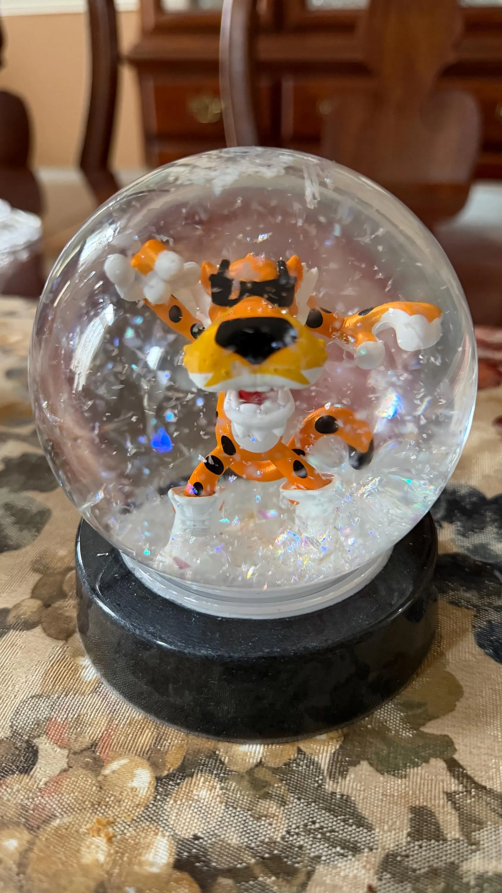 Cheetos Chester Cheetah Themed Snow Globe Birthday Children Holiday Gifts Ready to Ship