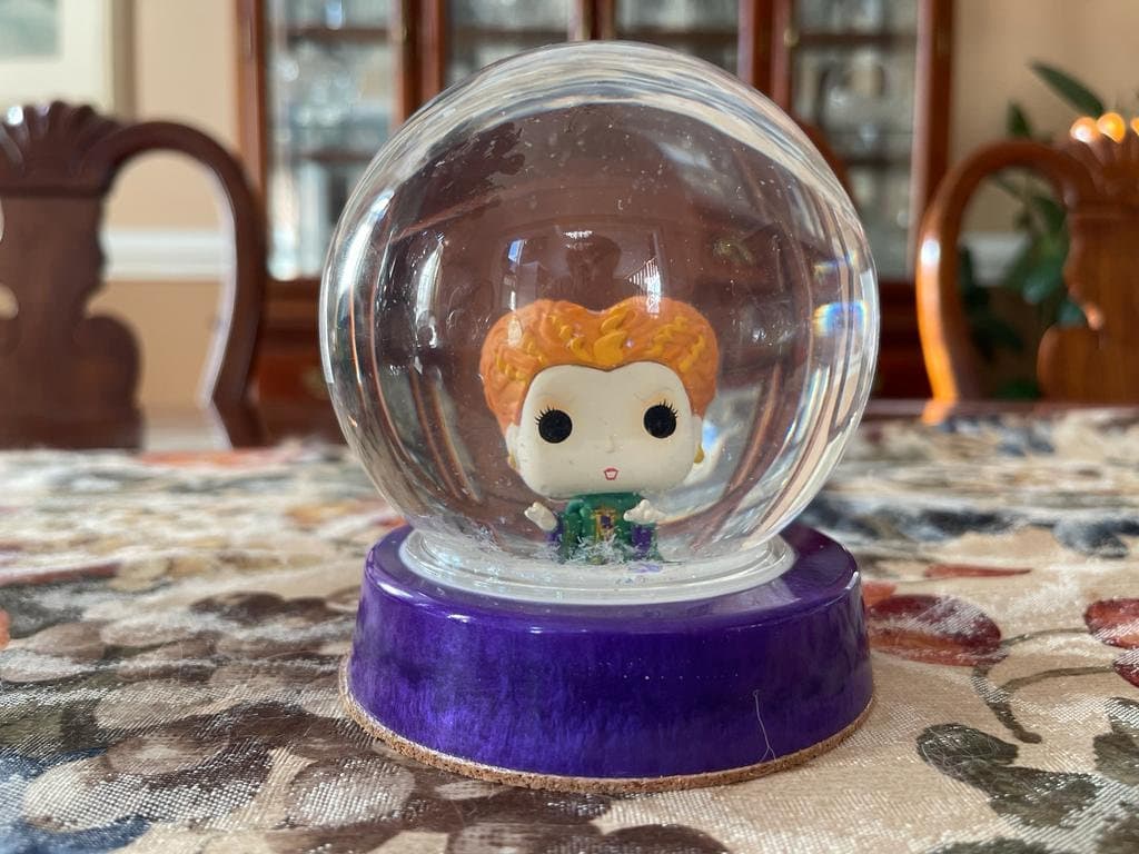 Sanderson sisters Hocus Pocus Handmade Snow Globe Halloween Witches - image 3