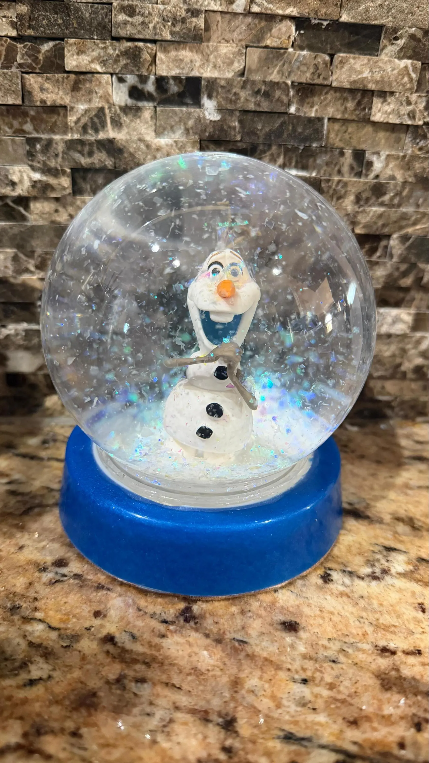 Frozen Olaf Elsa Anna Blue Disney Snow Globe Birthday Children Holiday Gifts Stocking Stuffers Ready to Ship