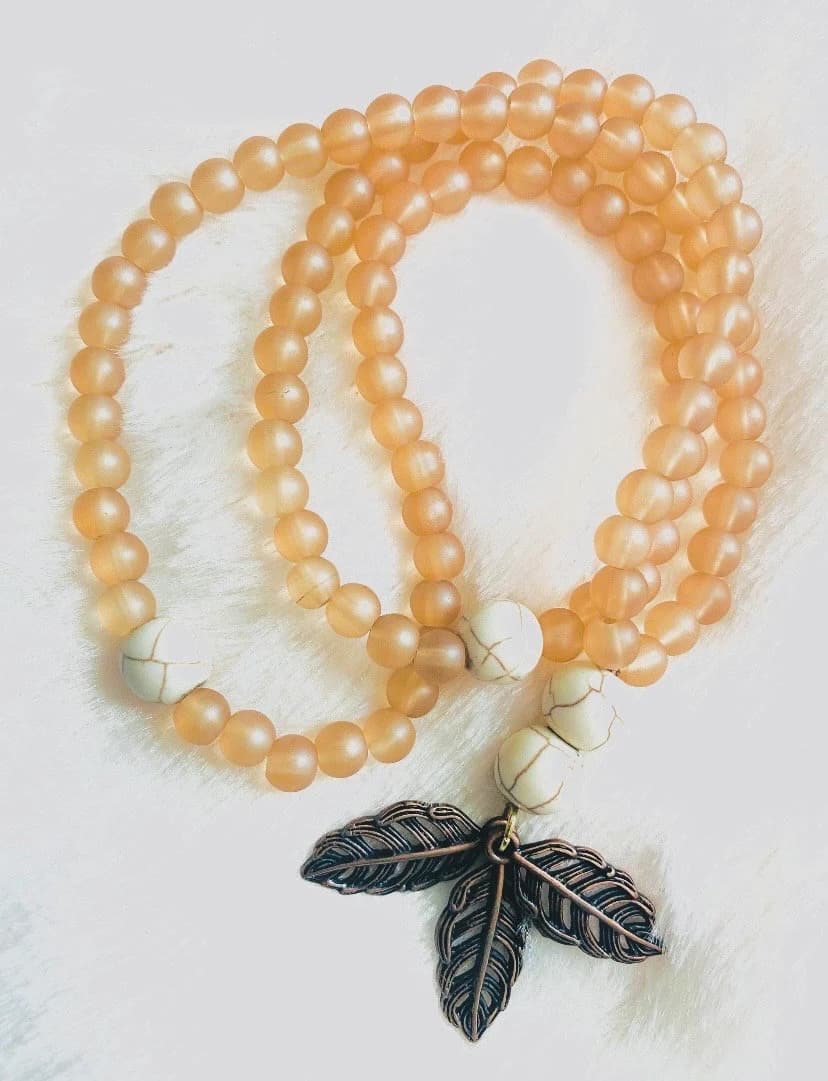 Amber Frosted Glass Tasbih (Prayer Beads) - image 5