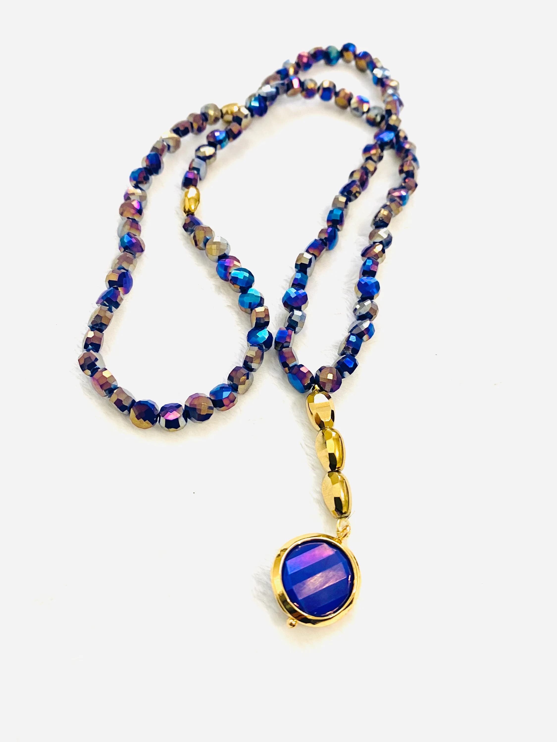 Blue and Purple Czech Glass Tasbih (Prayer Beads) - image 5