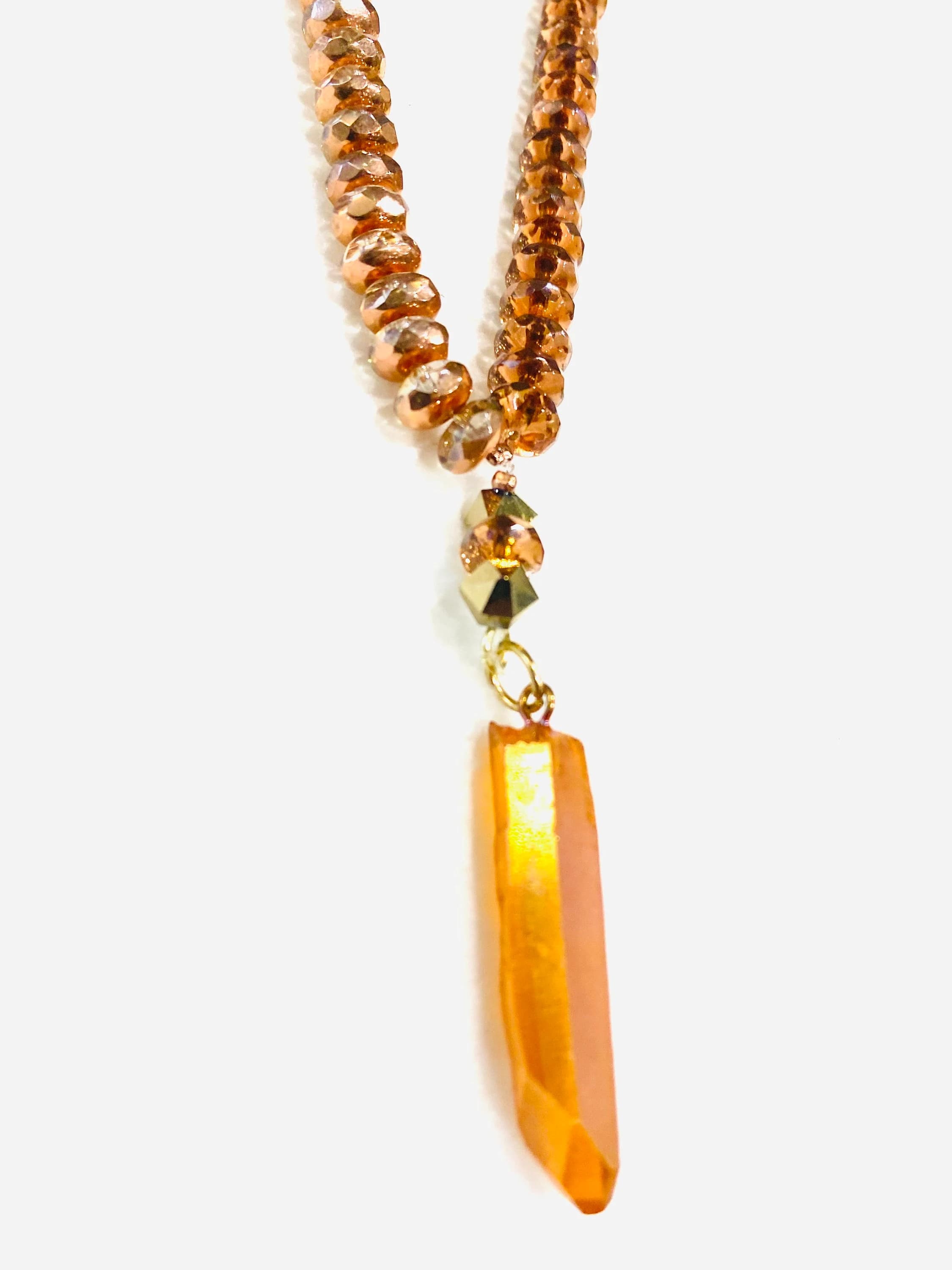 Champagne and Gold Fire Polished Glass Tasbih (Prayer Beads)