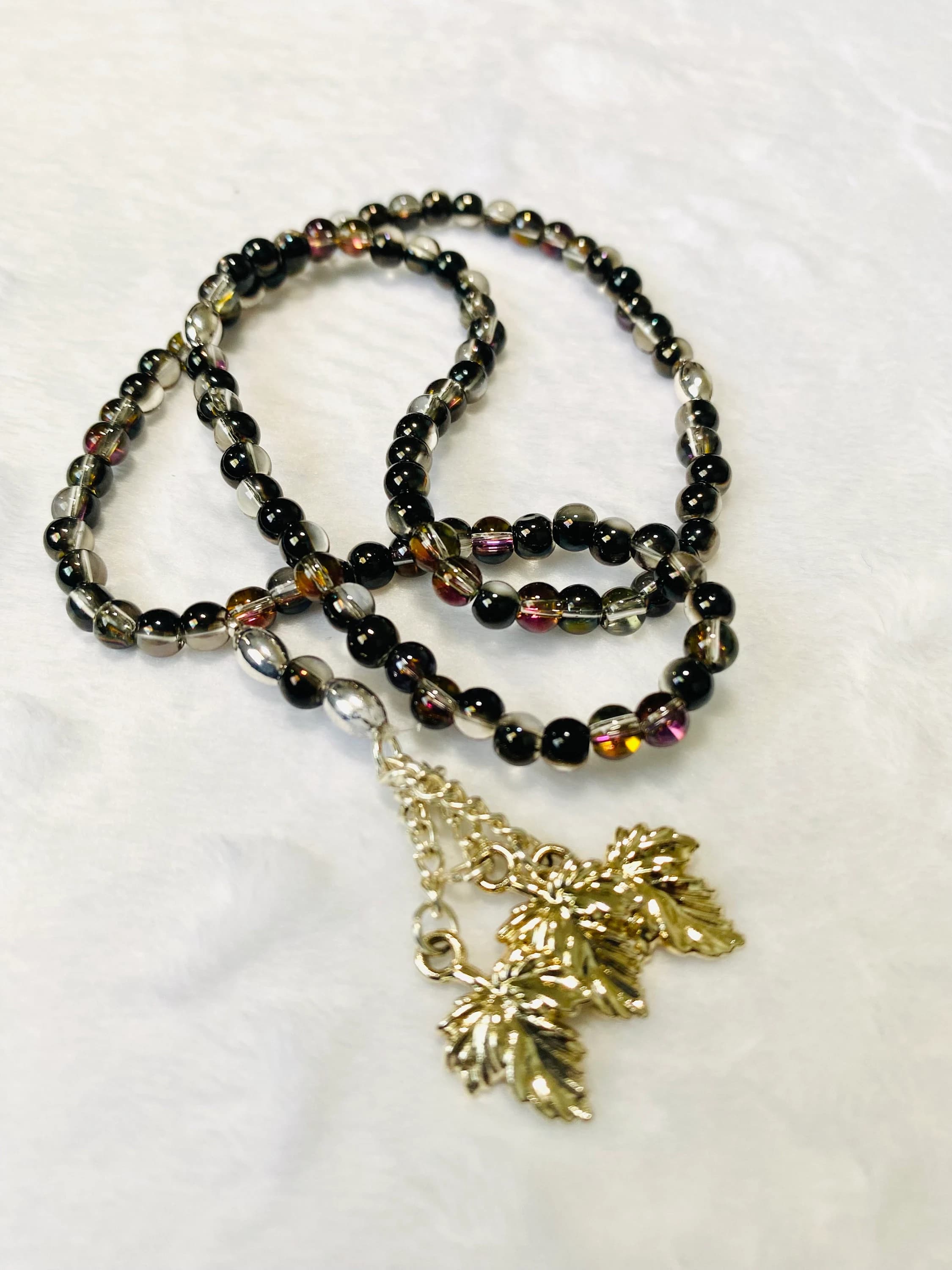 Black and Clear Glass Tasbih (Prayer Beads) - image 3