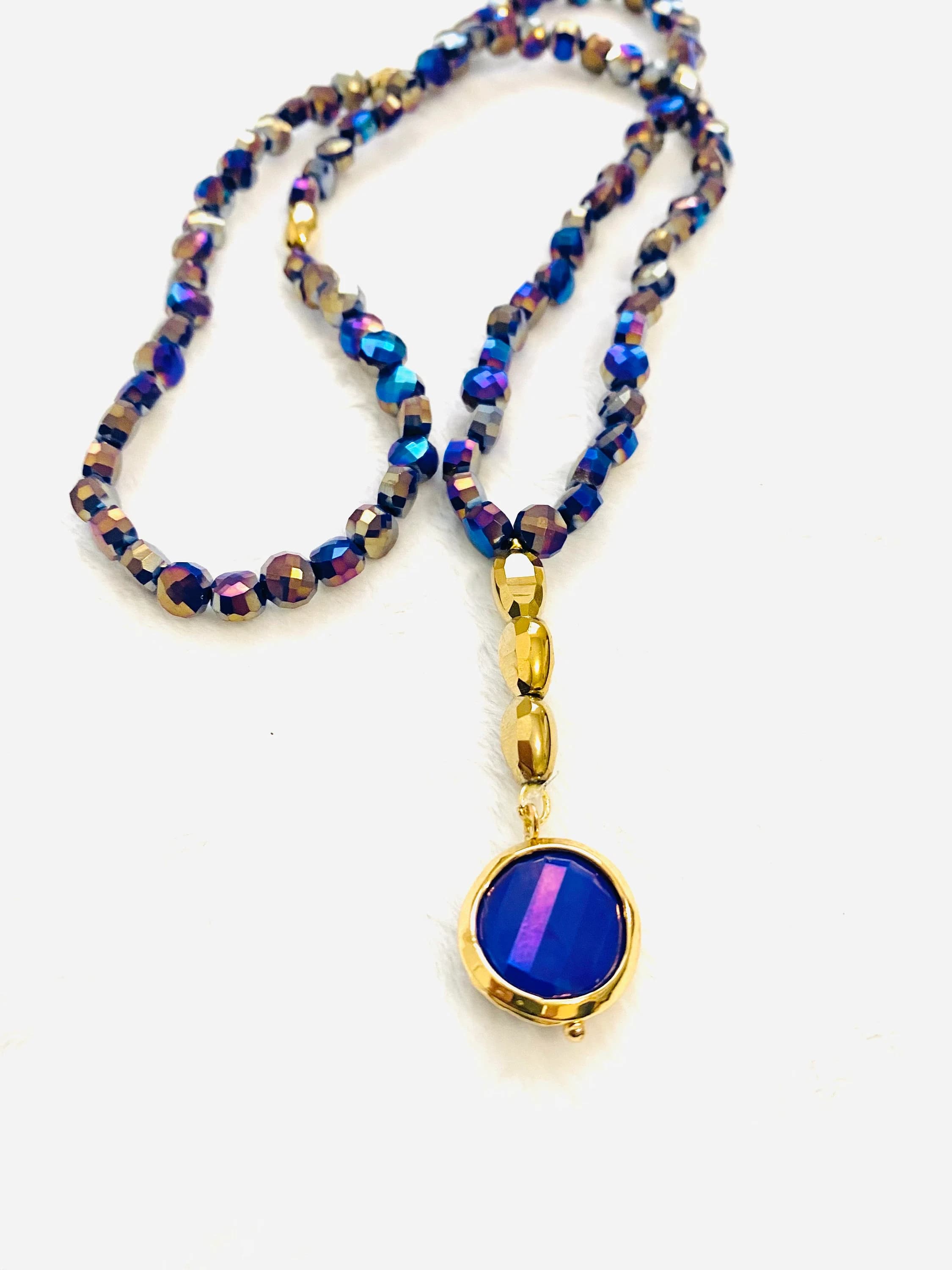 Blue and Purple Czech Glass Tasbih (Prayer Beads) - image 2