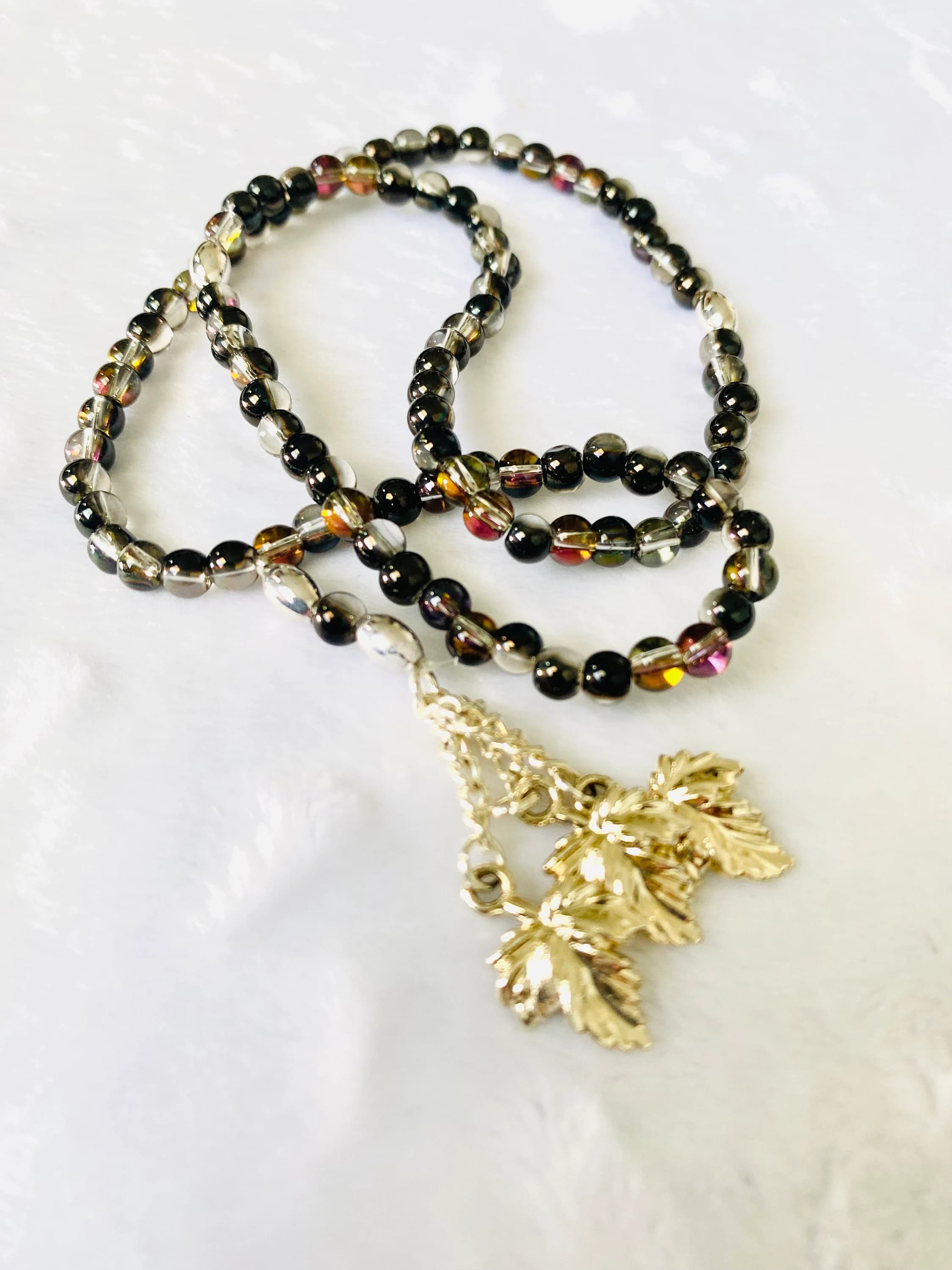Black and Clear Glass Tasbih (Prayer Beads)