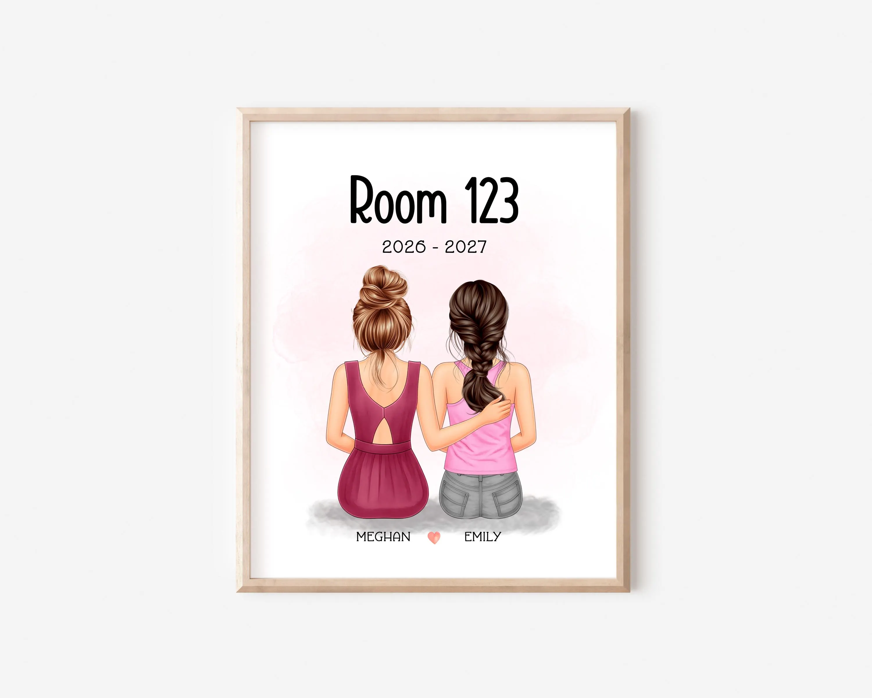 College Roommate Sign, Personalized Dorm Room Number Print, Dorm Door Poster, College Apartment Decor, Sign for Dorm Room, DIGITAL