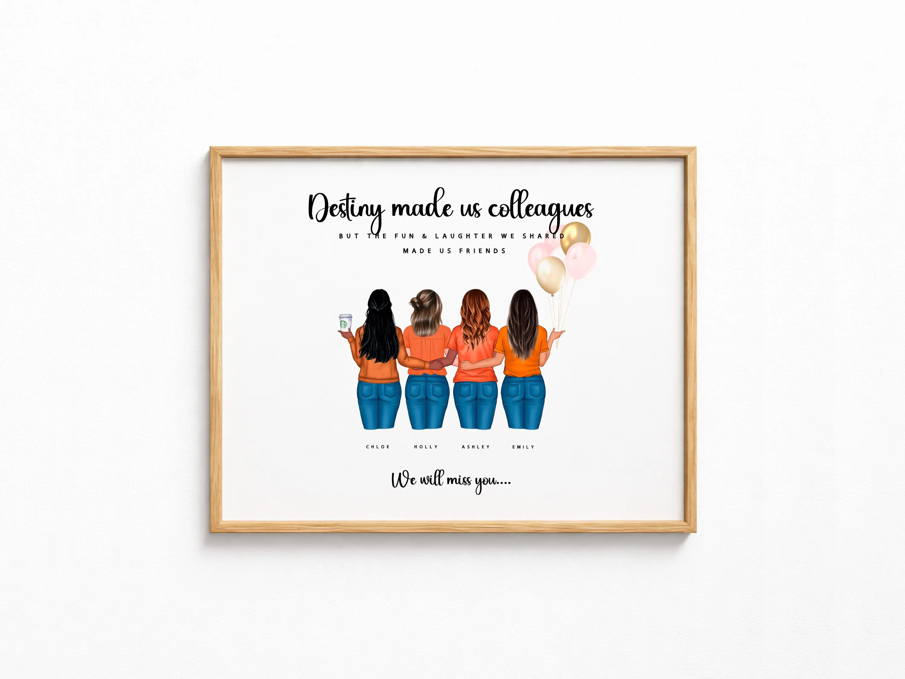 Colleague Leaving Gift, Friendship Personalised Print, Coworker Gifts, Retirement Gift, New Job Gifts Colleague Going Away Gift DIGITAL File - image 2