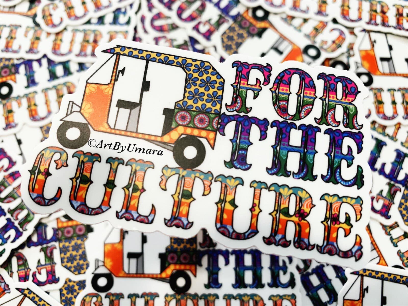 For the culture Truck art stickers/pakistani decor/ Pakistani truck art/ rickshaw sticker / pakistani laptop sticker - image 3