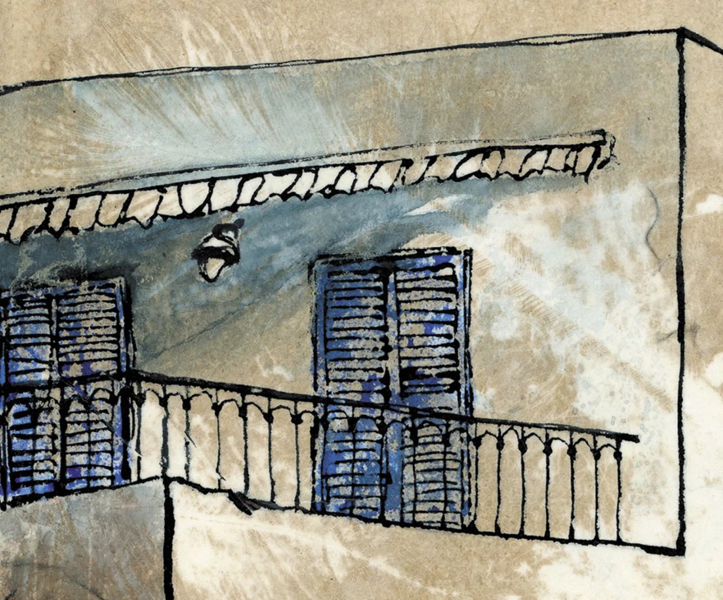 Israel, Yafo, Old city, Jaffa, Light house. Ink, etching, watercolour. Art print A4, illustration. 21x30 cm, Fine art textured paper 300 gr. - image 5