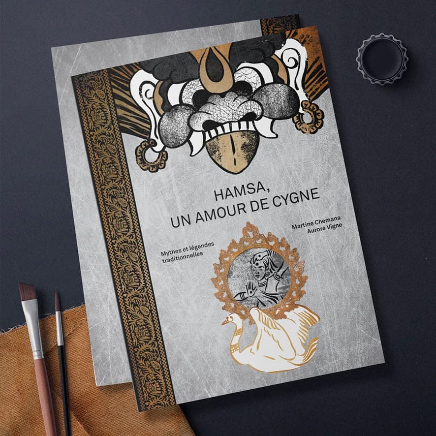 Hamsa, Illustrated digital book in French for children and adults, PDF, Mahabharata, Nala, Damayanti, Indian mythology, Hindouisme, India