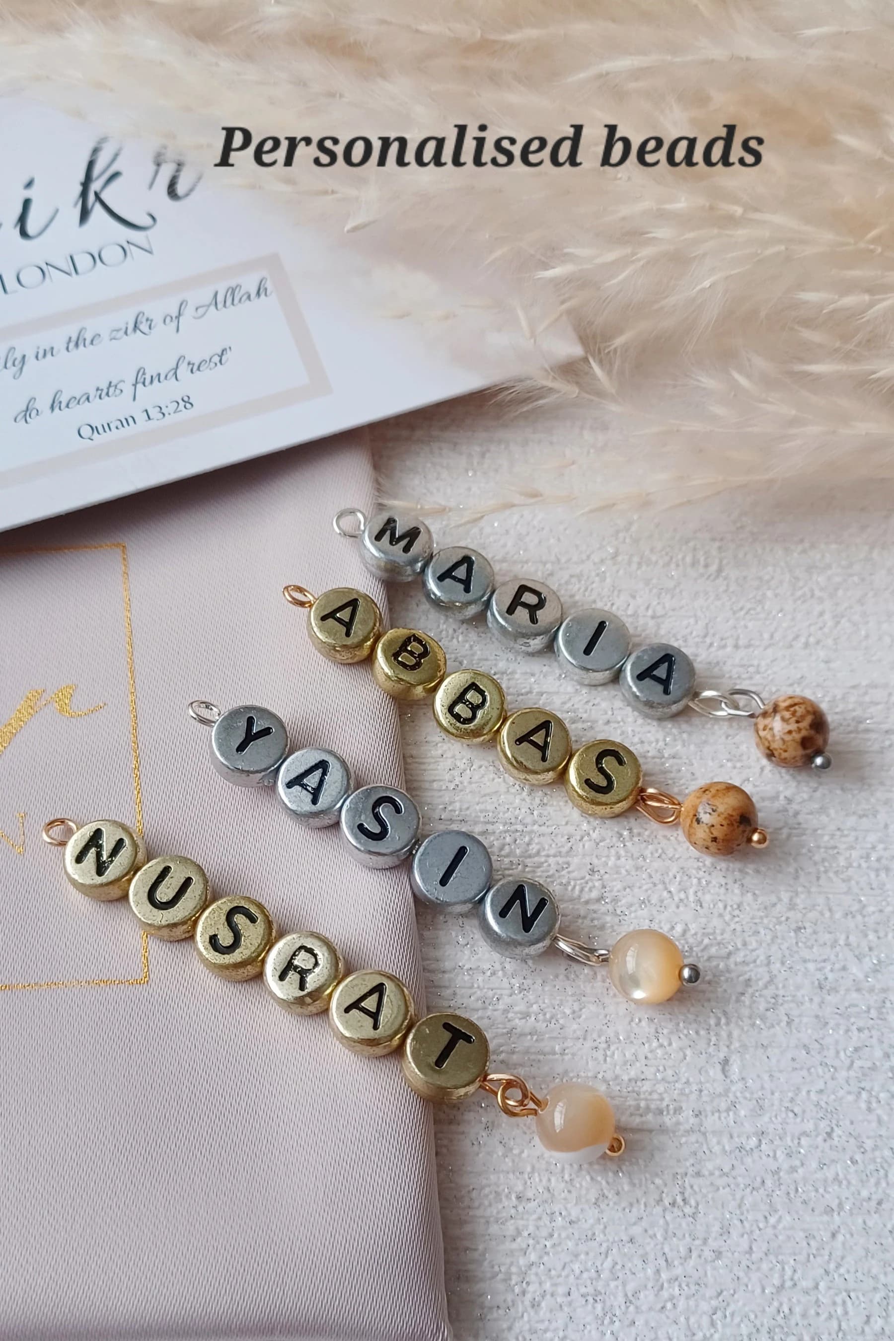 Smoky Quartz  Semi precious, natural stone 33 bead Tasbih/ Tasbeeh and bookmark set - image 2