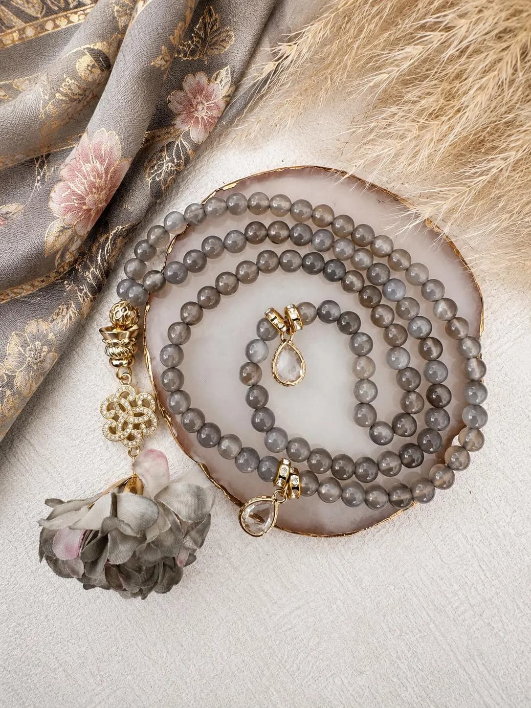 FLORAL Grey Agate