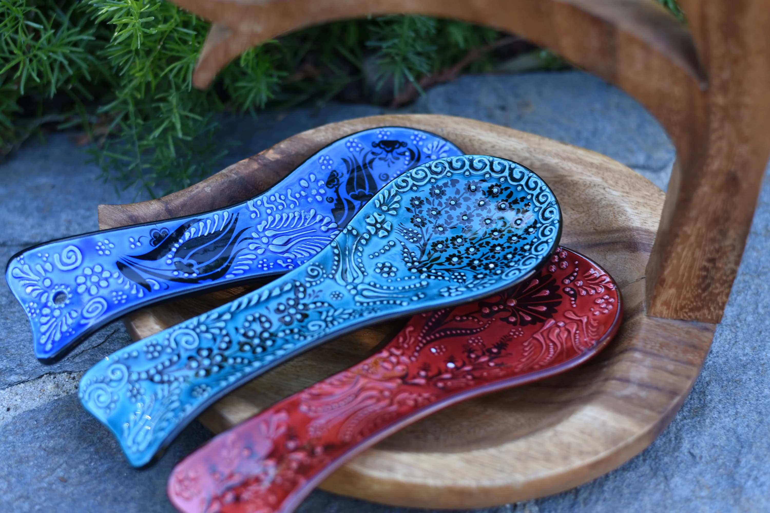 Turkish Handmade Large Ceramic Spoon Holder