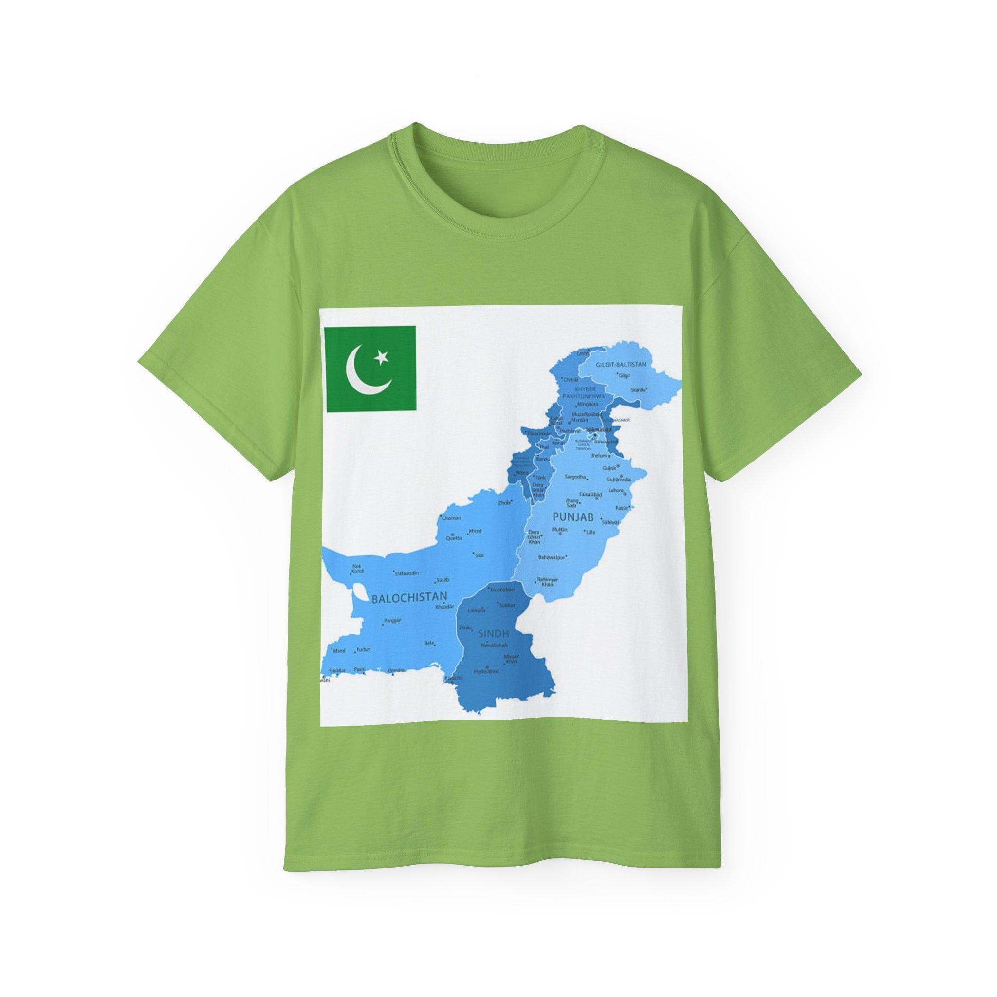 Pakistan Map Tee | Unisex Cotton T-Shirt, Gift for Travelers, Geography Lovers, Casual Wear, Travel Souvenir, Heritage Pride - image 4