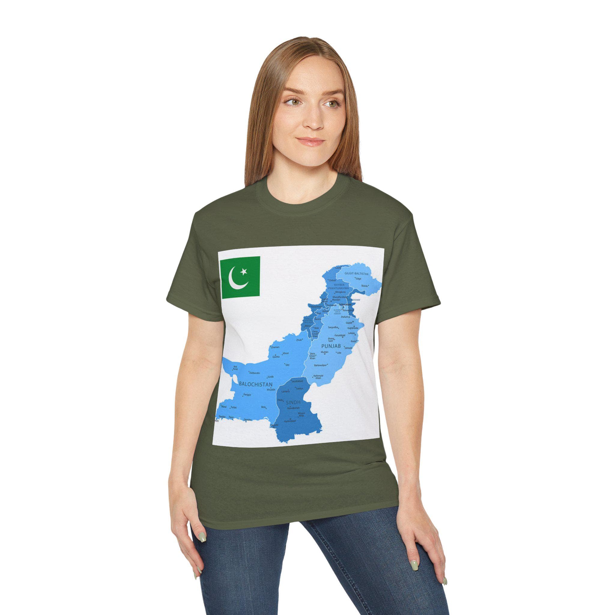 Pakistan Map Tee | Unisex Cotton T-Shirt, Gift for Travelers, Geography Lovers, Casual Wear, Travel Souvenir, Heritage Pride - image 5